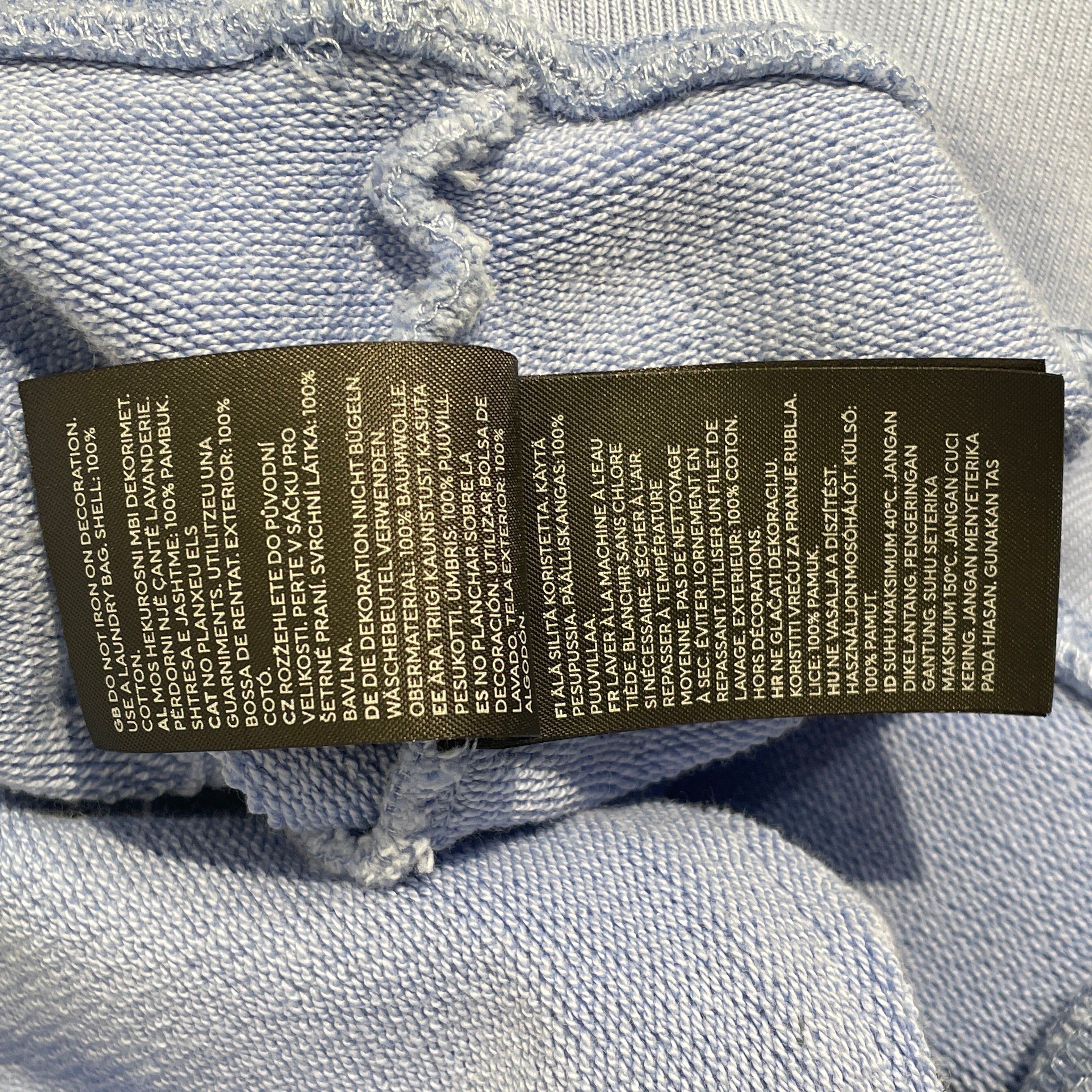 H&M/MUGLER/Hoodie/M/Cotton/BLU/Cropped hoodie in periwinkle view 8