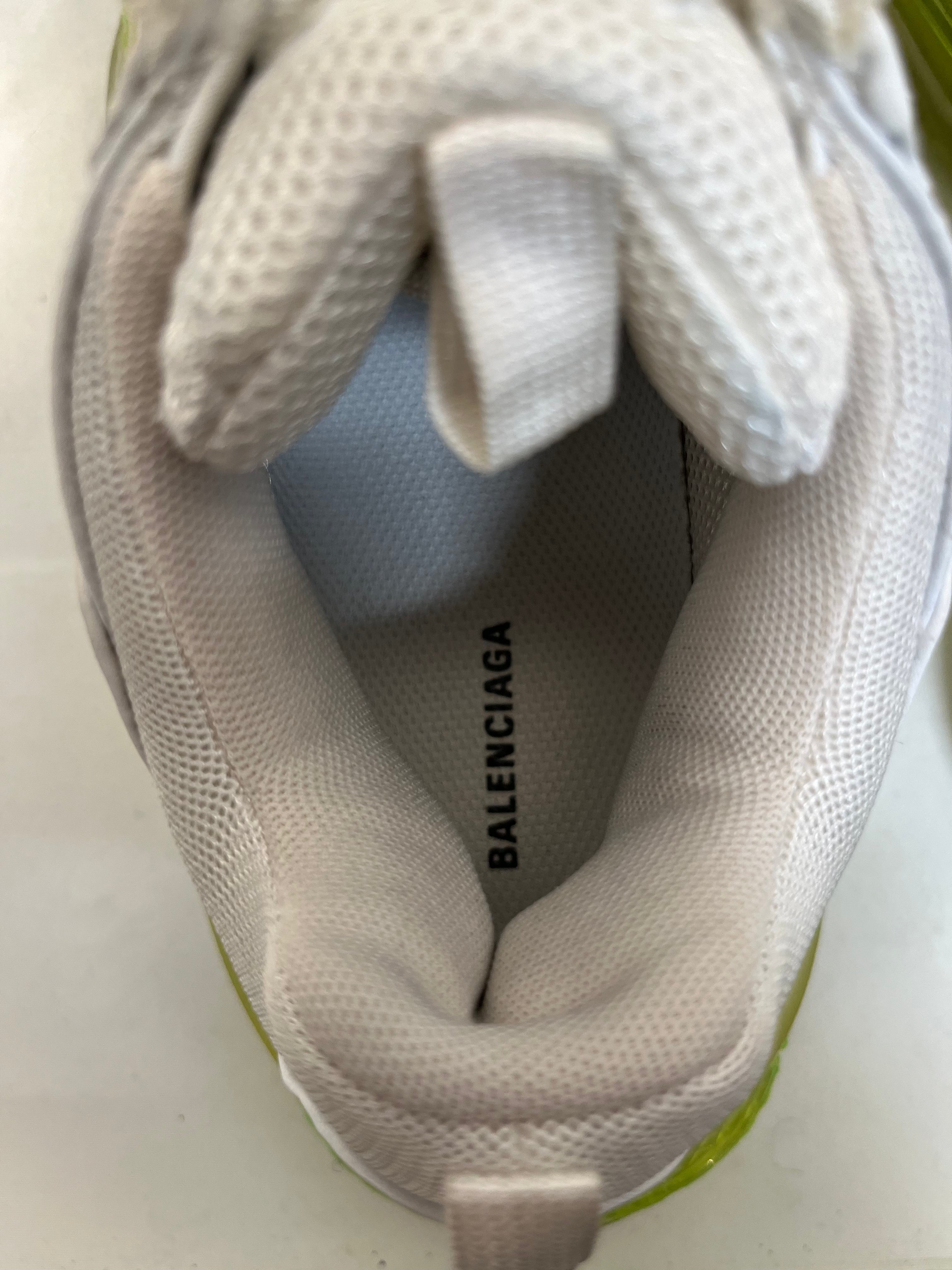 BALENCIAGA/Low-Sneakers/EU 37/Polyester/WHT/sss clear sole view 3