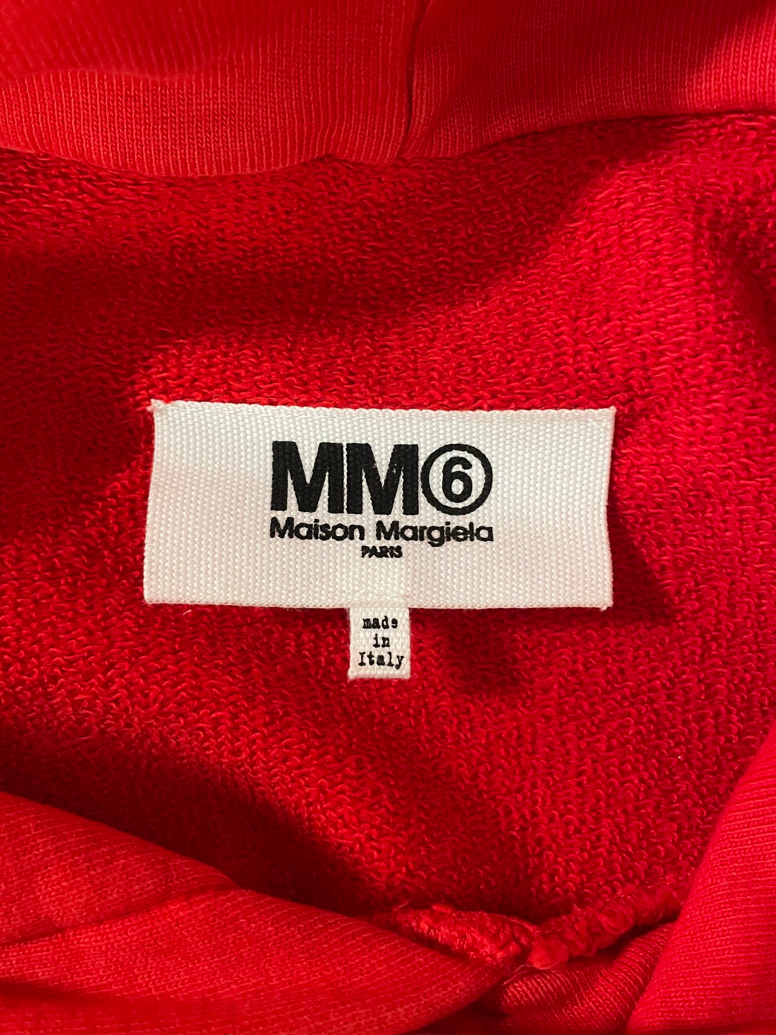MM6/Hoodie/M/Graphic/Cotton/RED/MARGIELA 6 HOODIE view 3