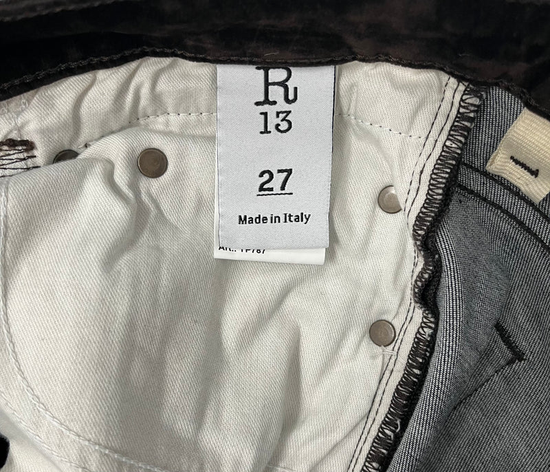 R13/Pants/27/Cotton/BRW/R13W0091-D266A