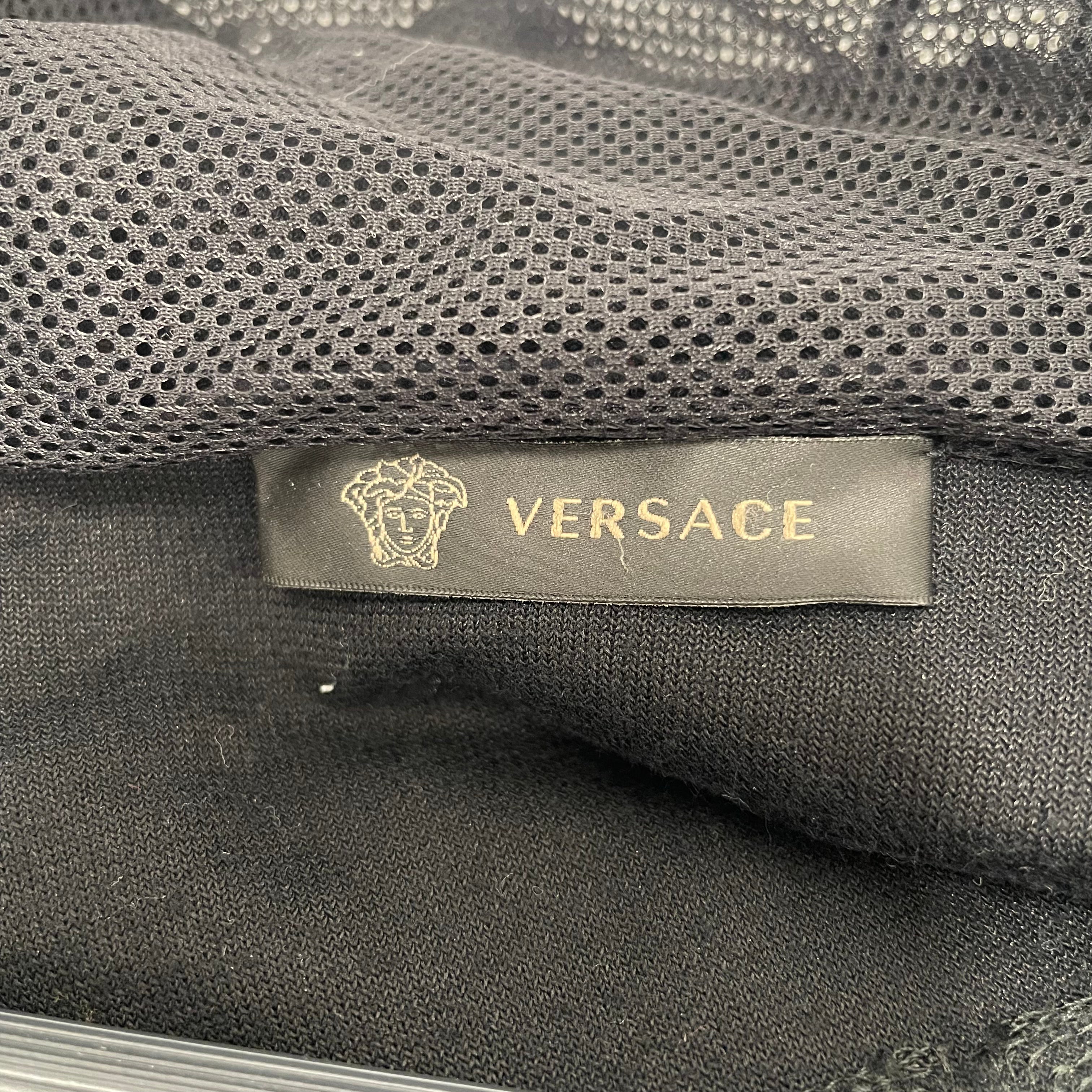VERSACE/Zip Up Hoodie/XXL/Velour/BLK/ view 3