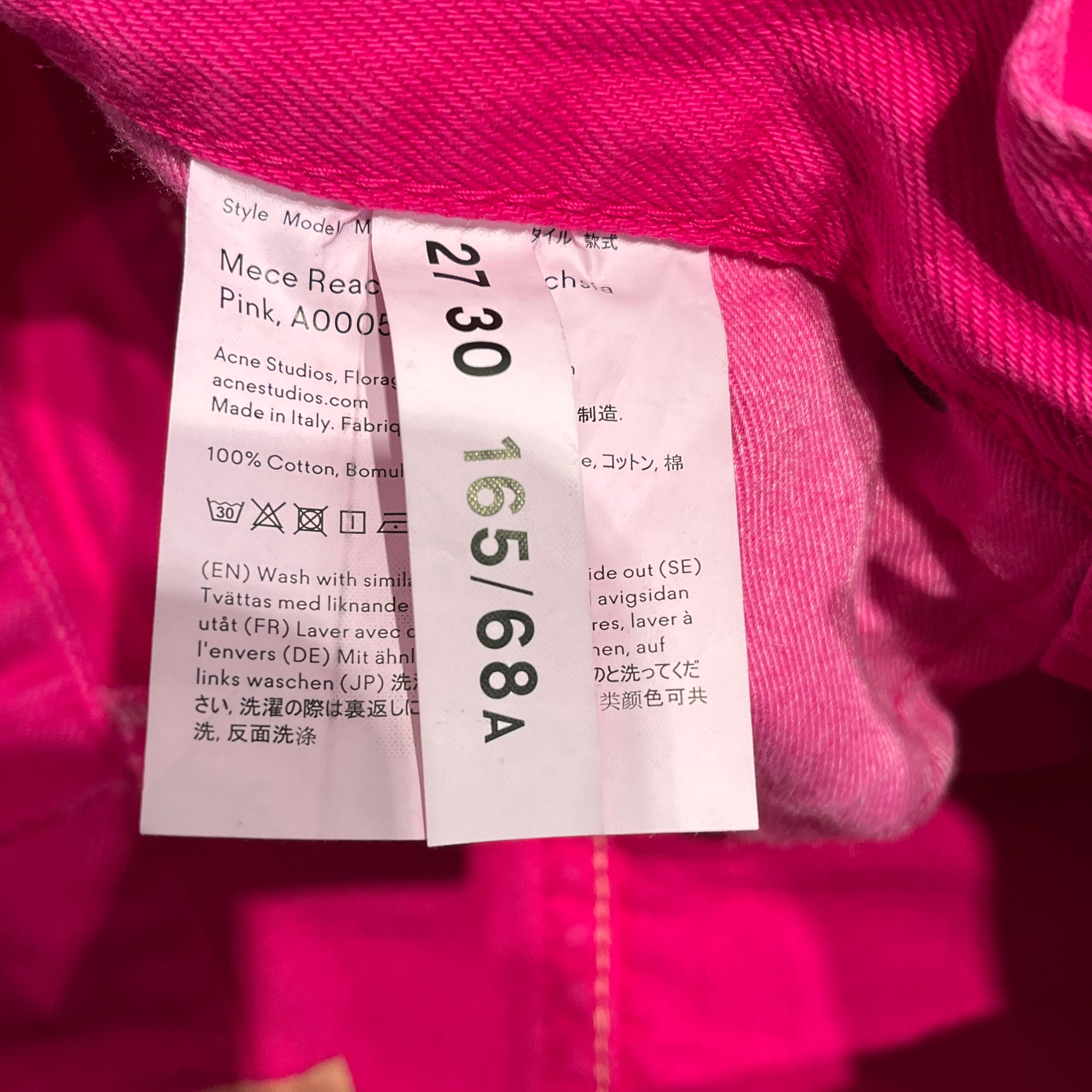 Acne Studios/Bottoms/27/Denim/PNK/ view 4
