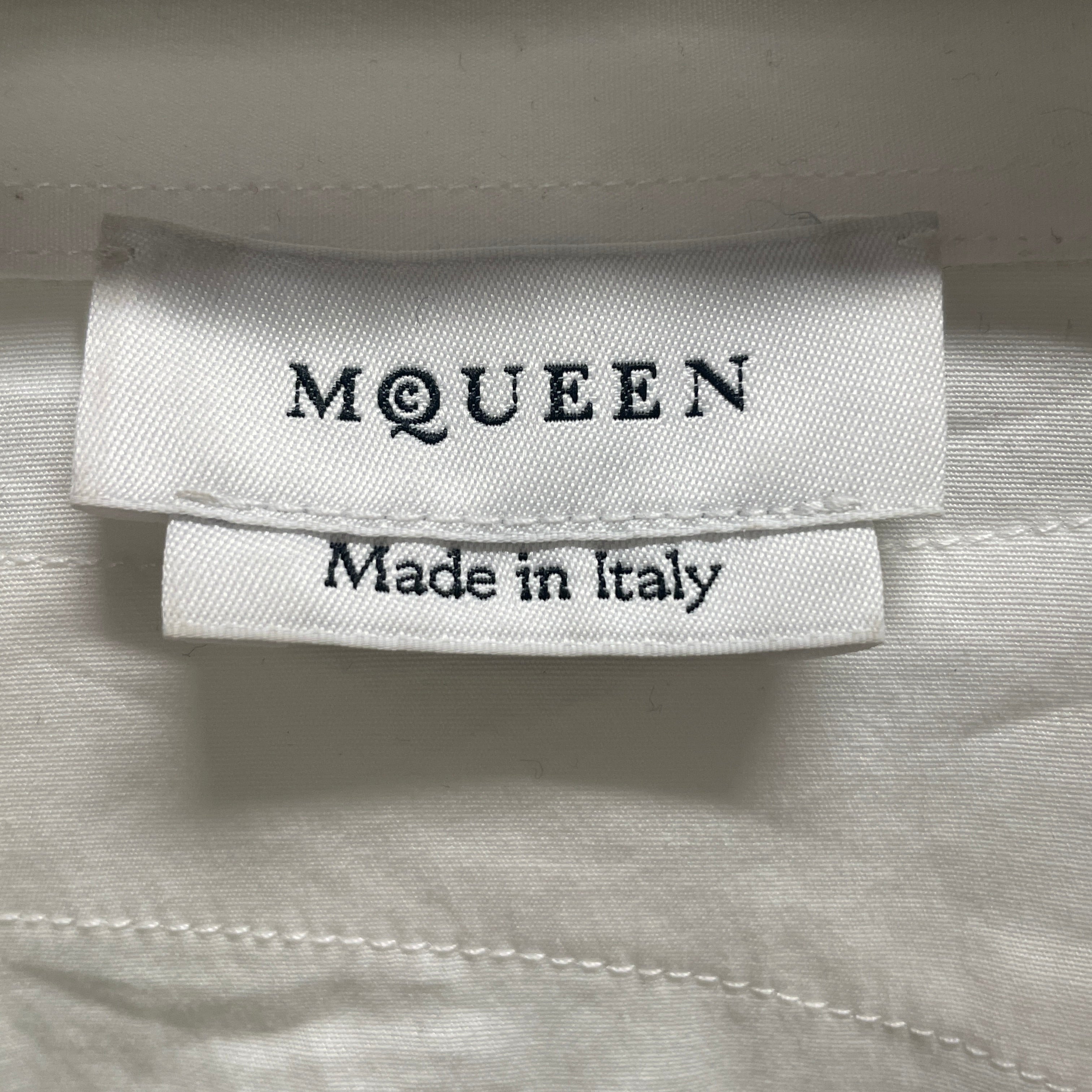 Alexander McQueen/3|4S Shirt/M/Cotton/WHT/RIGHT SHOULDER STRAP view 3