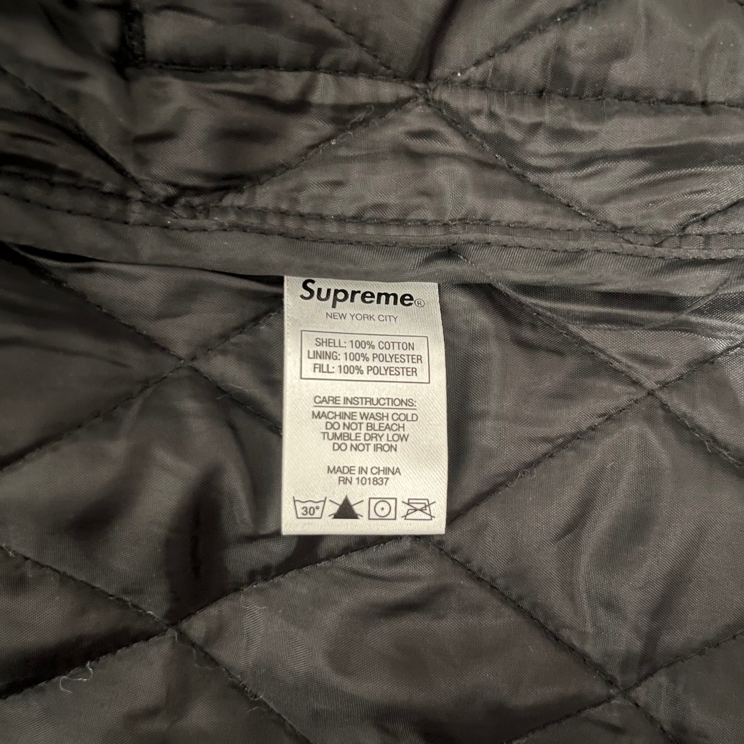 Supreme/Quilted Jkt/M/Cotton/BLK/All Over Print/chains view 4