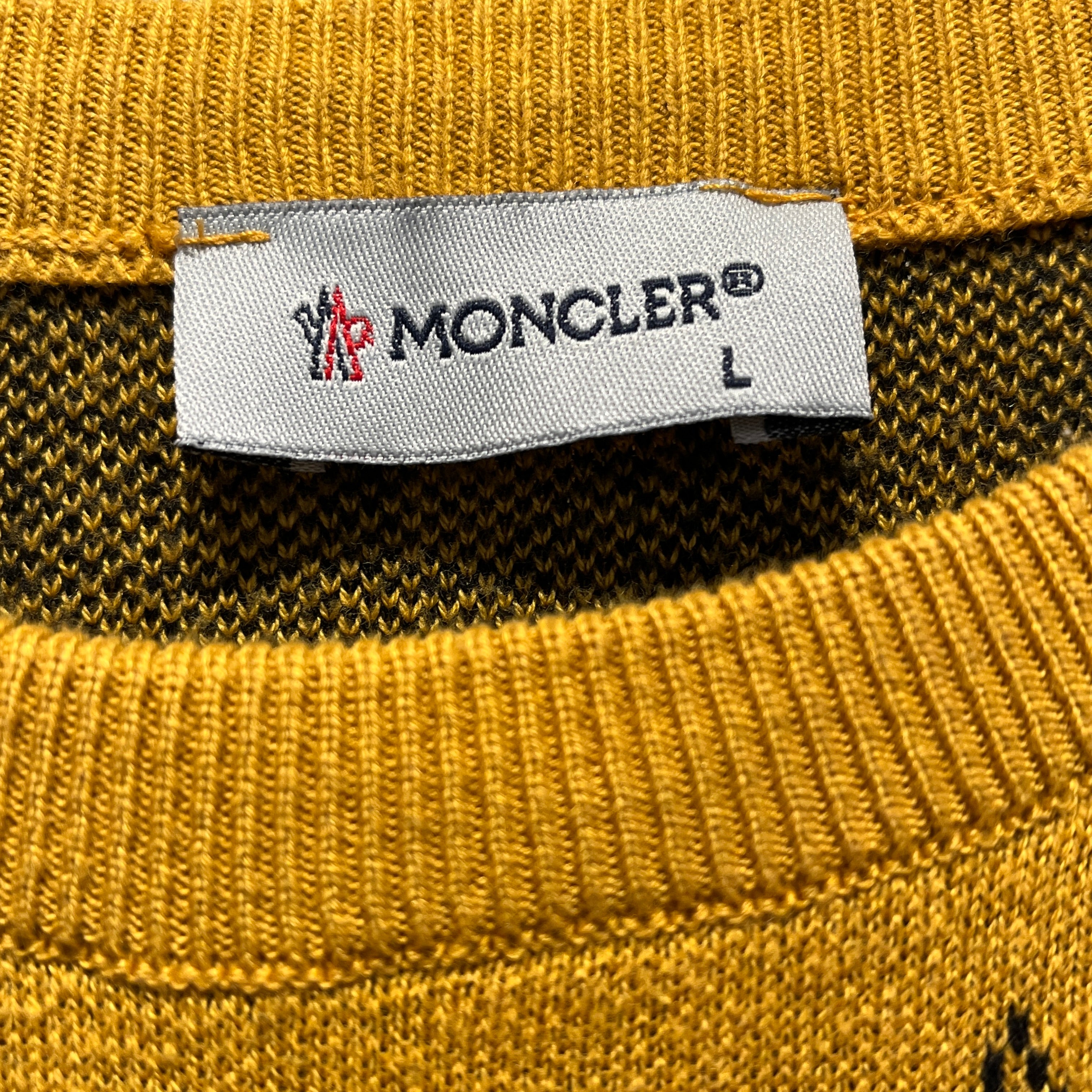 MONCLER/Sweater/L/Cotton/YEL/LOGO ALL OVER view 3