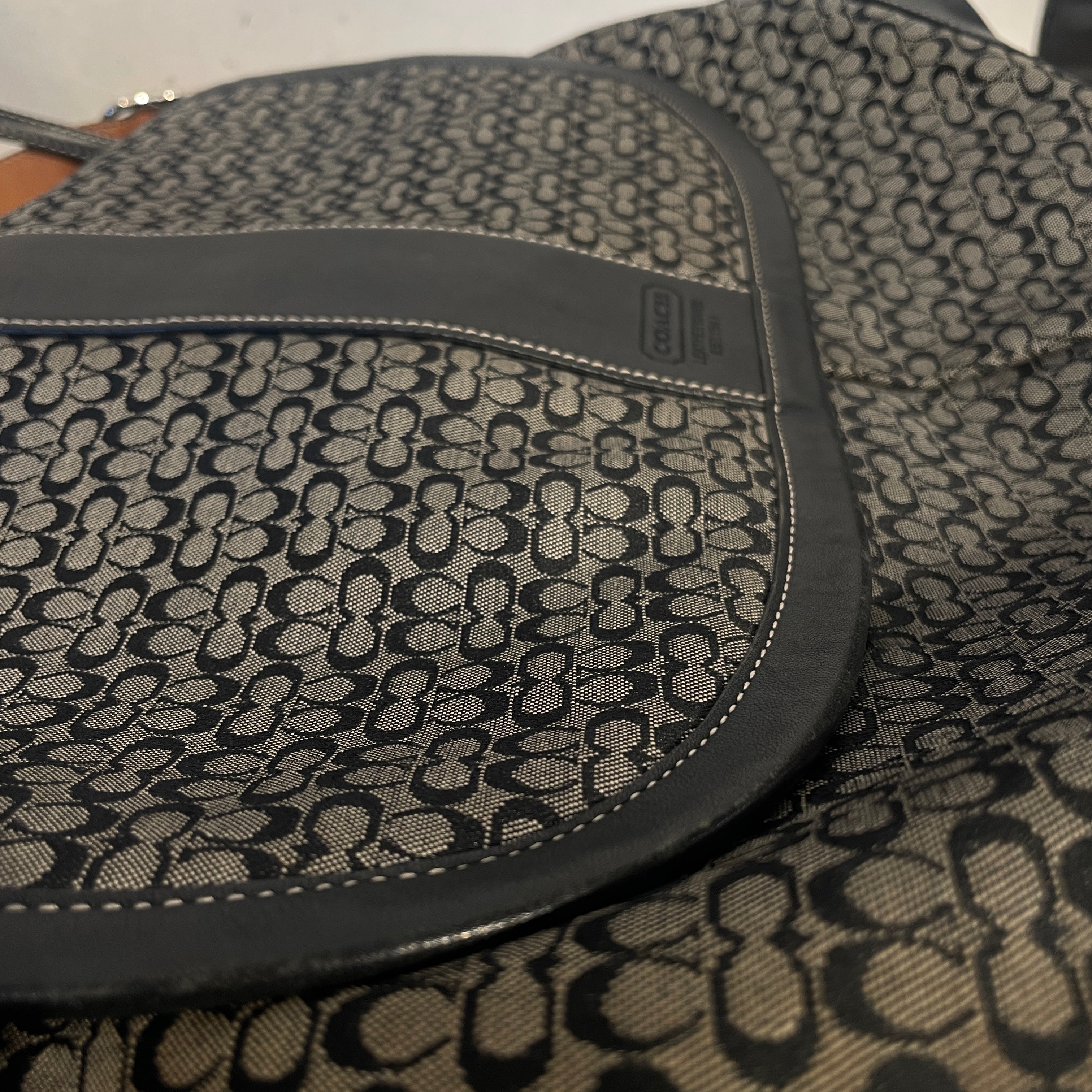 COACH/Hand Bag/Monogram/Cotton/BLK/SIGNATURE JACQUARD view 6