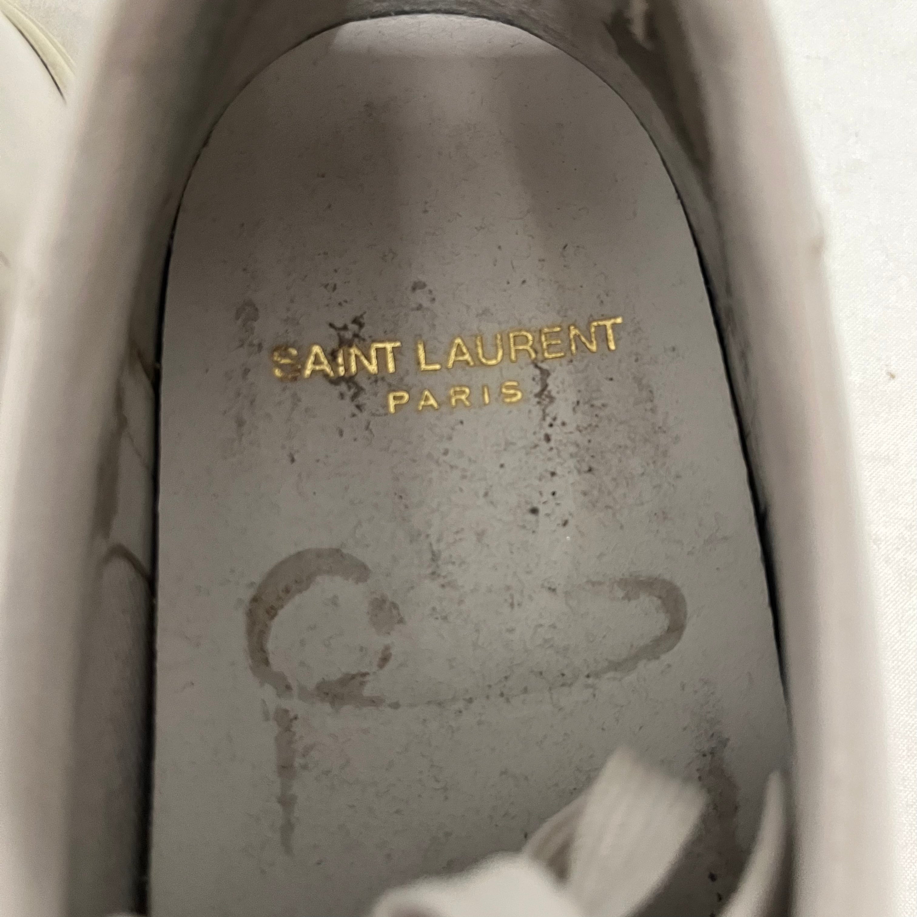 SAINT LAURENT/Low-Sneakers/EU 38/Leather/WHT/lace up platform view 6