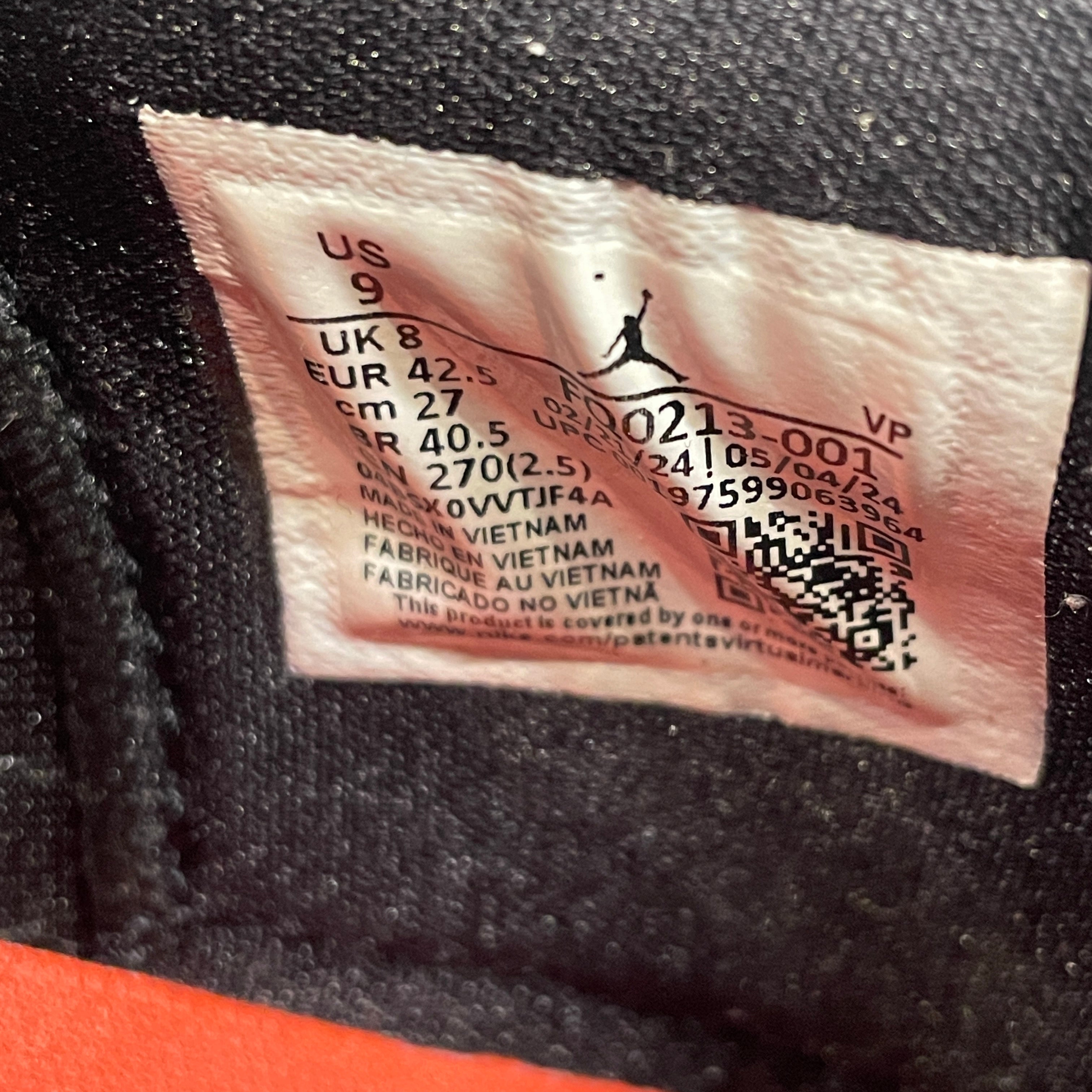 JORDAN BRAND/Low-Sneakers/US 9/Cotton/BLK/ view 3