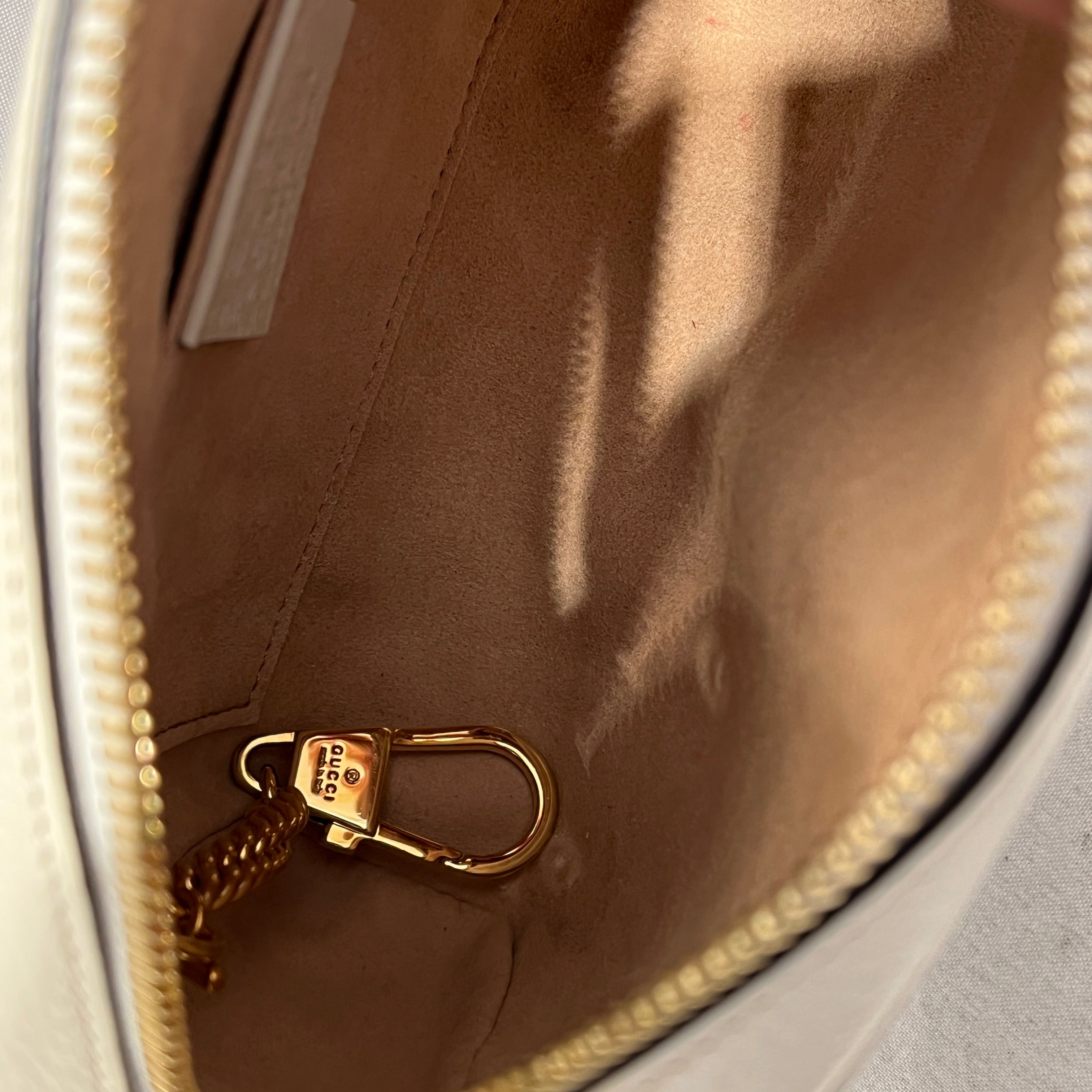 GUCCI/Cross Body Bag/Monogram/Leather/CRM/OPHIDIA MINI view 4