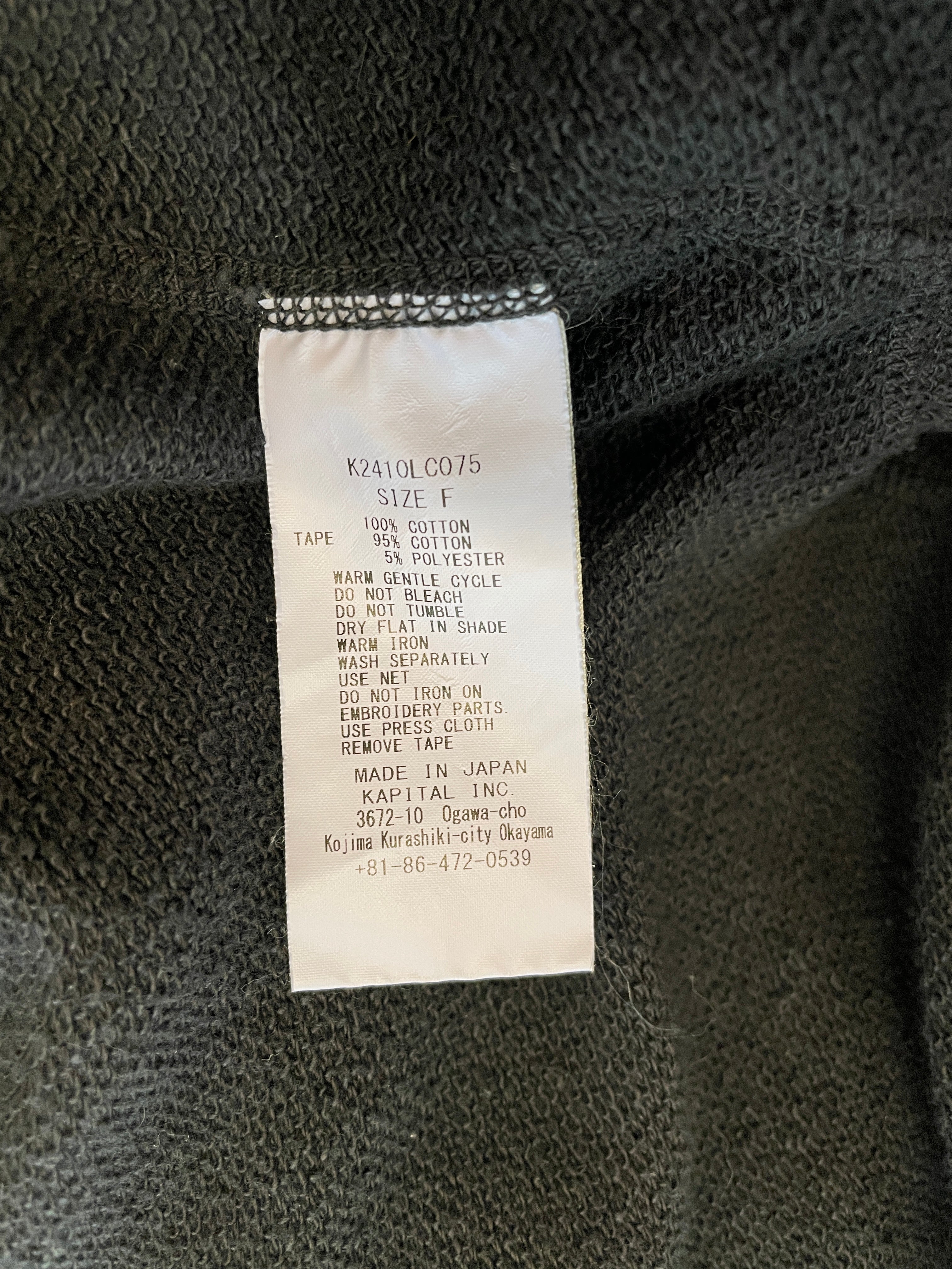KAPITAL/Hoodie/XL/Cotton/GRY/OVERSIZED/JUMBO DRAWSTRINGS view 5