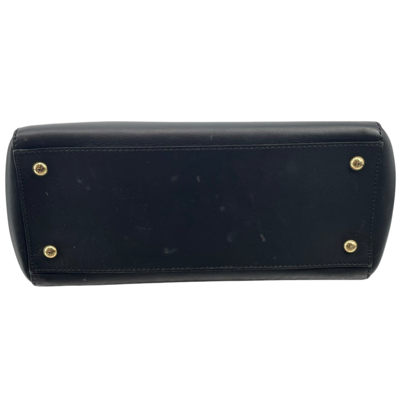 FENDI/Hand Bag/M/Leather/BLK/2017 Studded DotCom Bag
