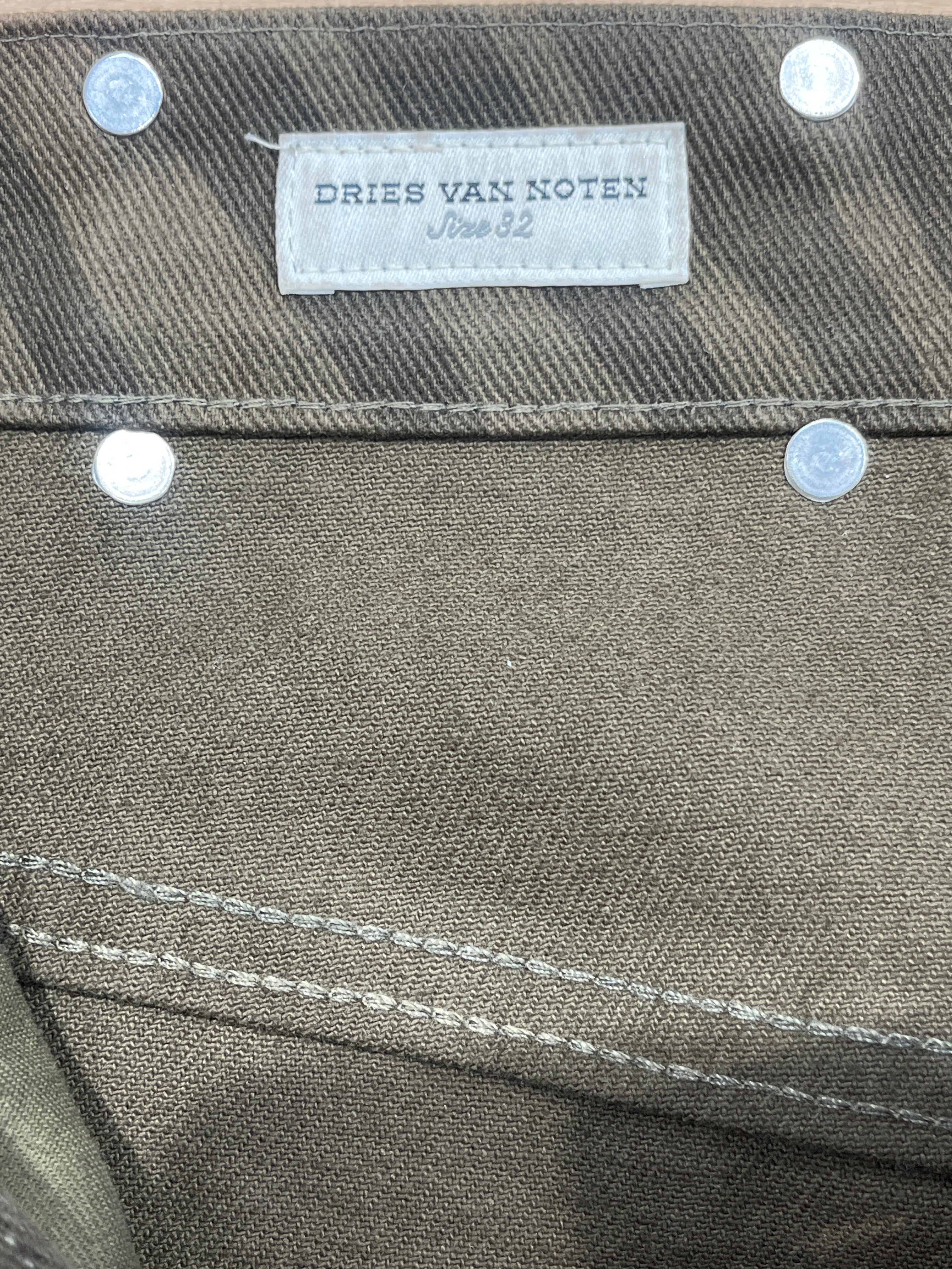 DRIES VAN NOTEN/Straight Pants/32/Cotton/CML/Stripe/Pip Stripe Jeans view 3
