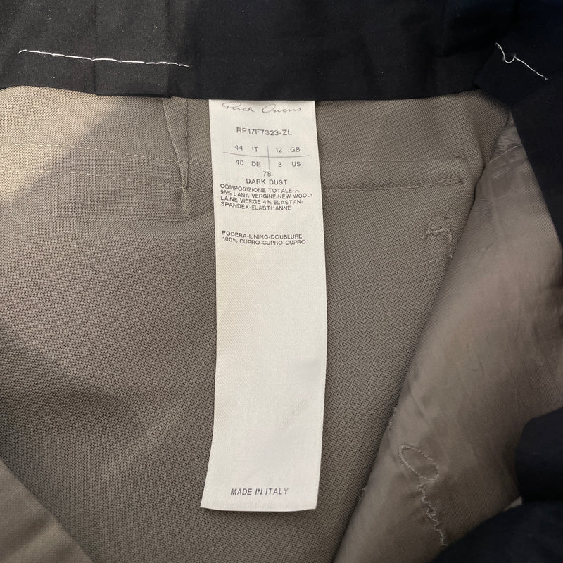 Rick Owens/Straight Pants/8/Wool/GRY/trouser