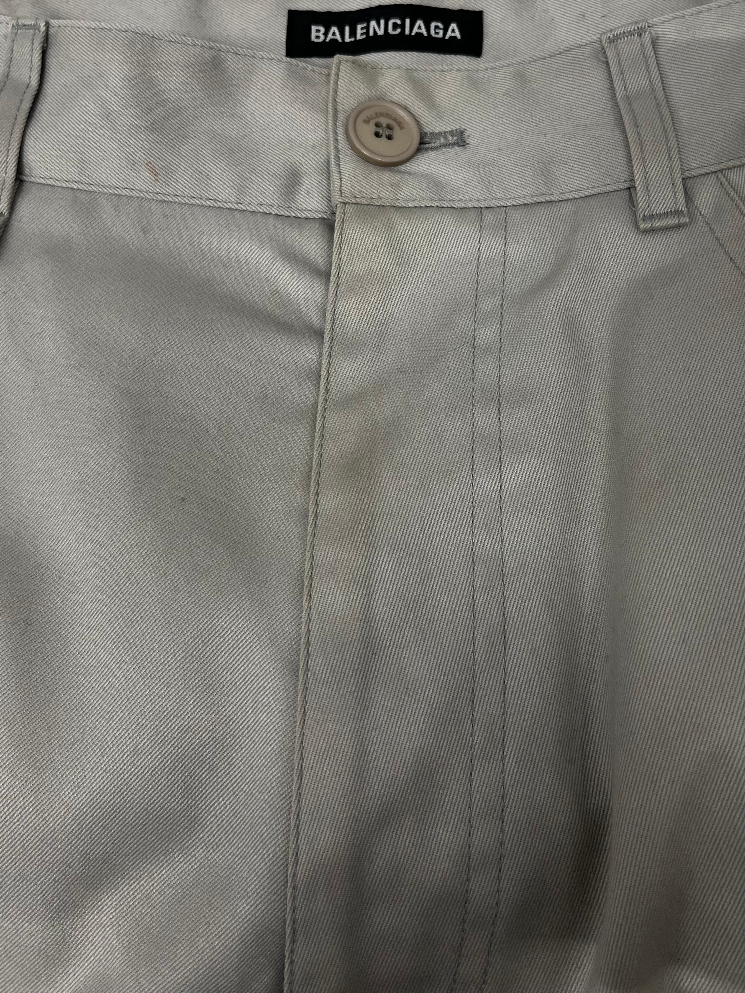 BALENCIAGA/Pants/48/Cotton/GRY/Chino/LIGHT GREY TWILL BAGGY PANT view 3