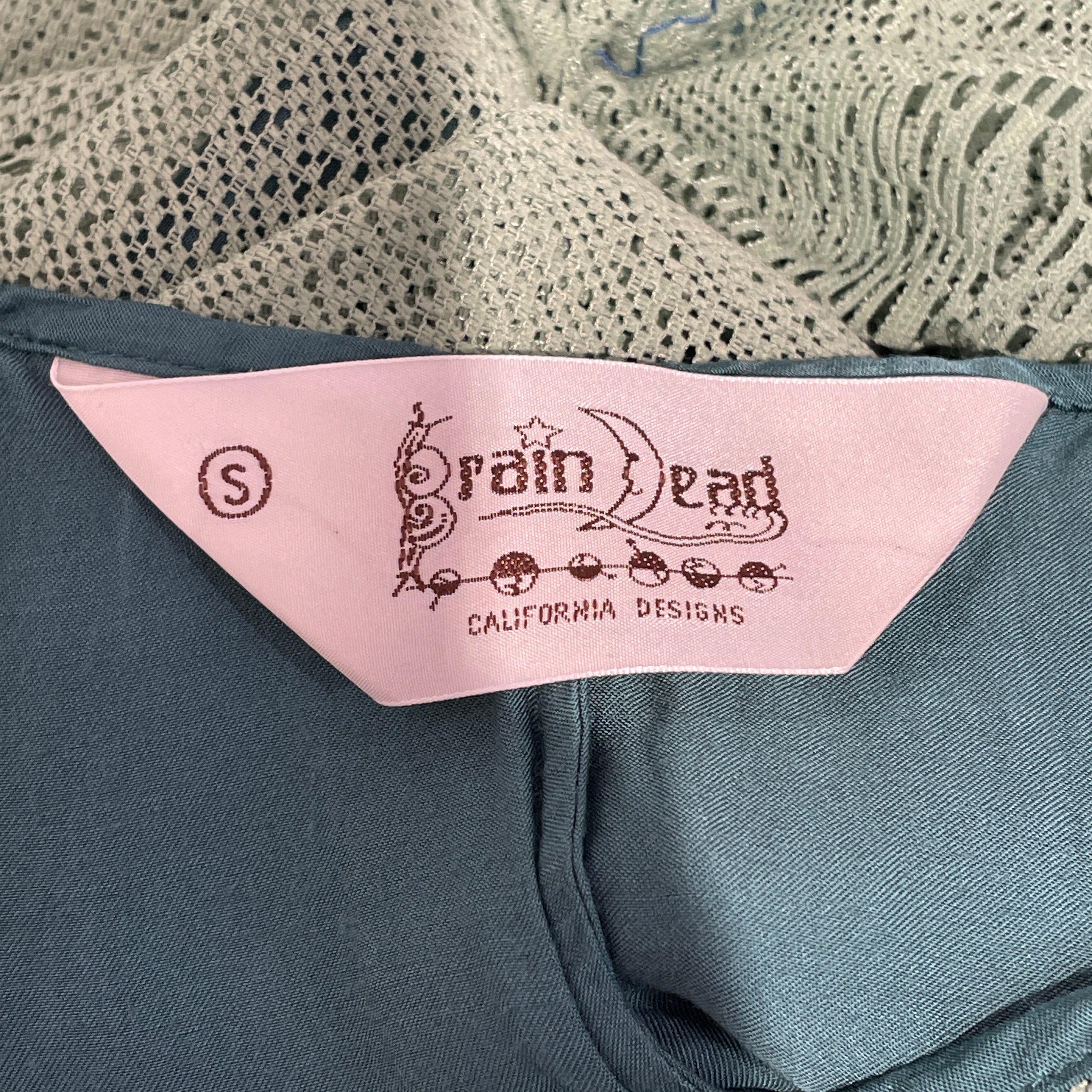 Brain Dead/Camisole Dress/S/Polyester/GRN/ENGINEERED CLOUD MESH SLIP view 3