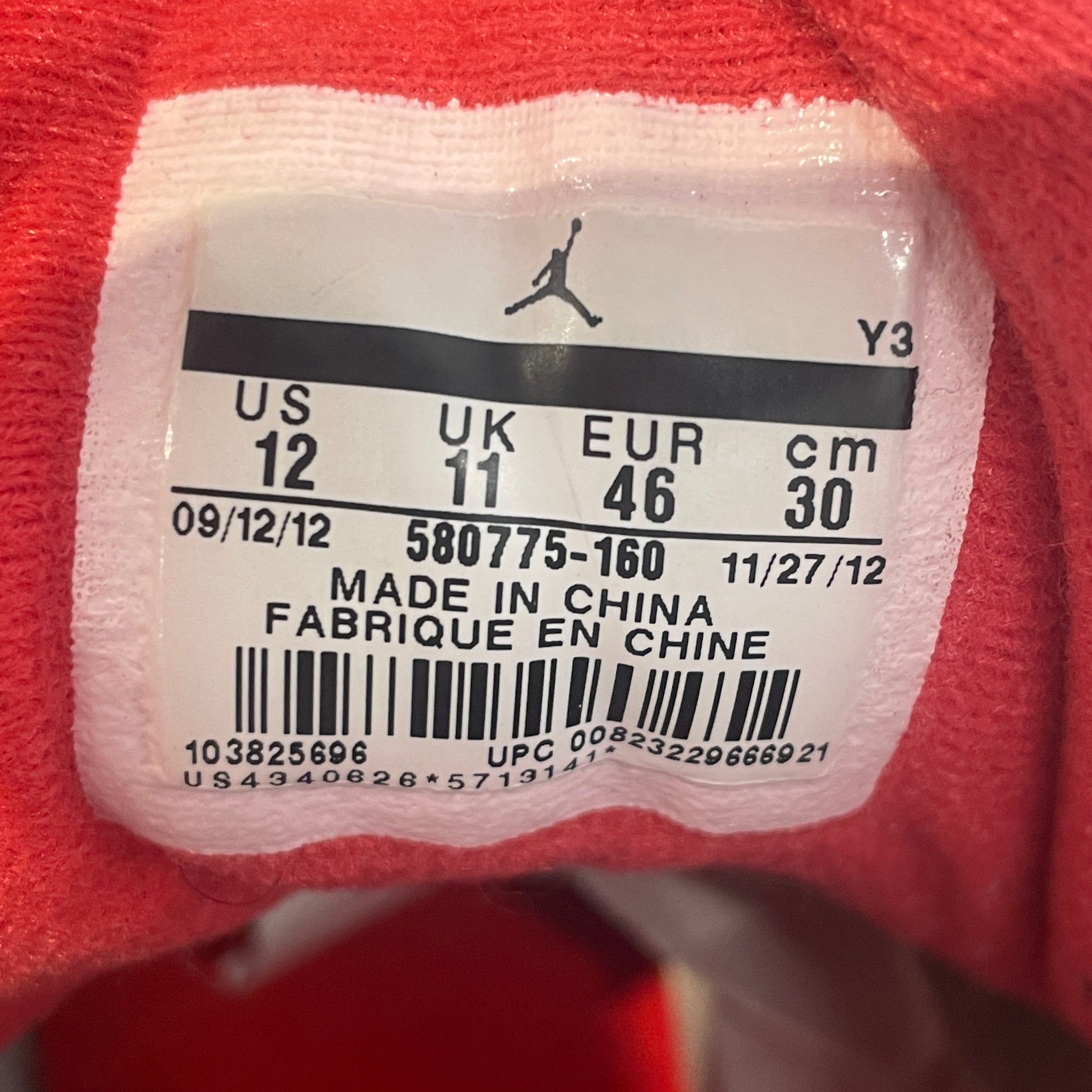 NIKE/Hi-Sneakers/US 12/Leather/WHT/Jordan 3 Cement 88 view 3