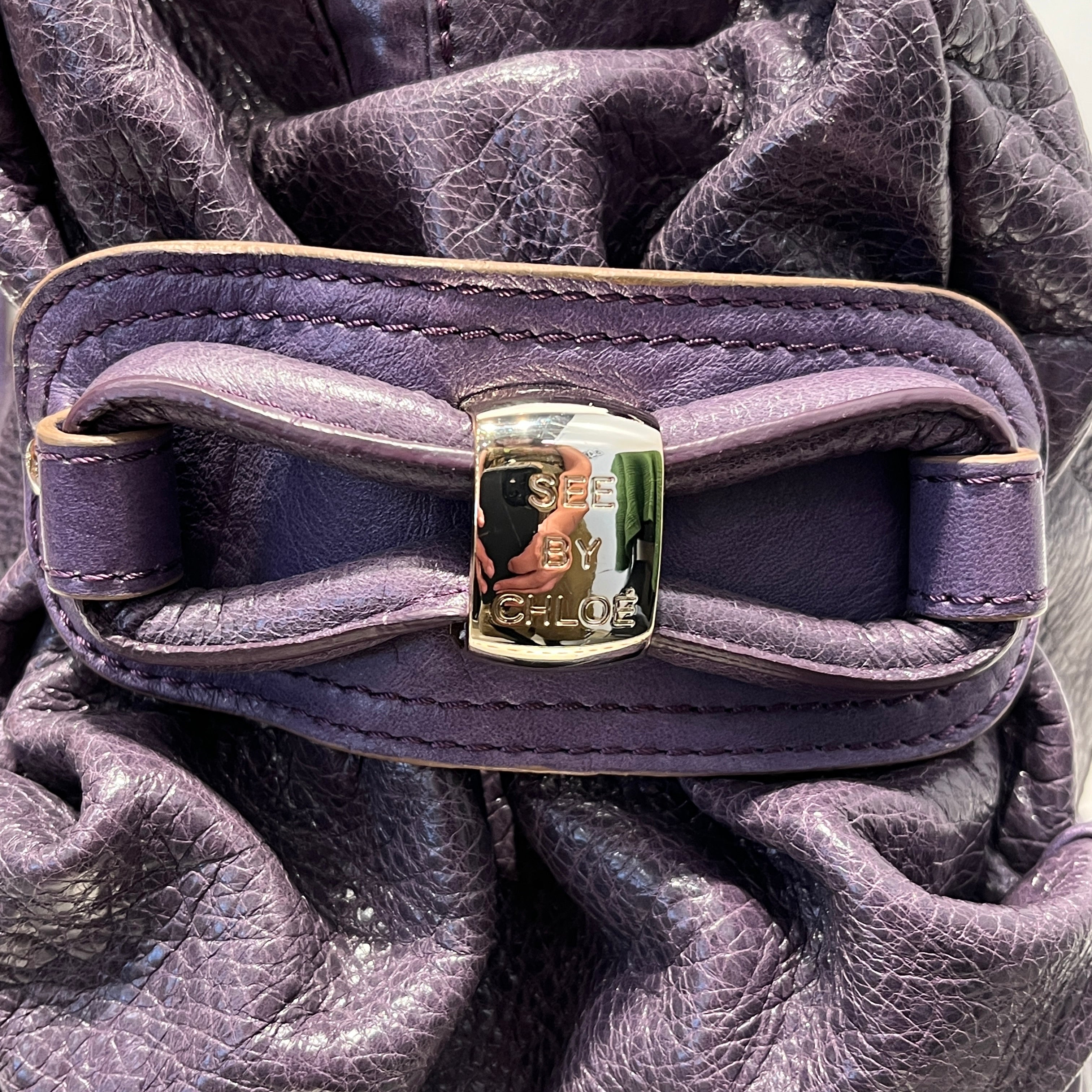 SEE BY CHLOE/Hand Bag/PPL/silver hardware little pouch view 7