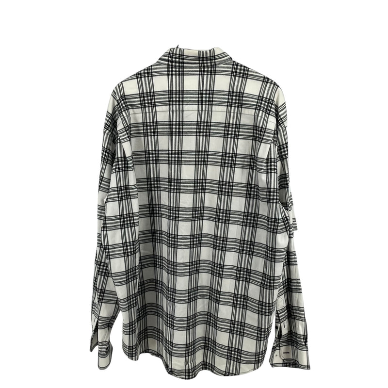 BALENCIAGA/Flannel Shirt/41/Cotton/WHT/Plaid/OPEN SLEEVE
