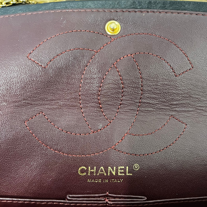 CHANEL/Cross Body Bag/OS/Leather/BLK/Quilted Double Flap