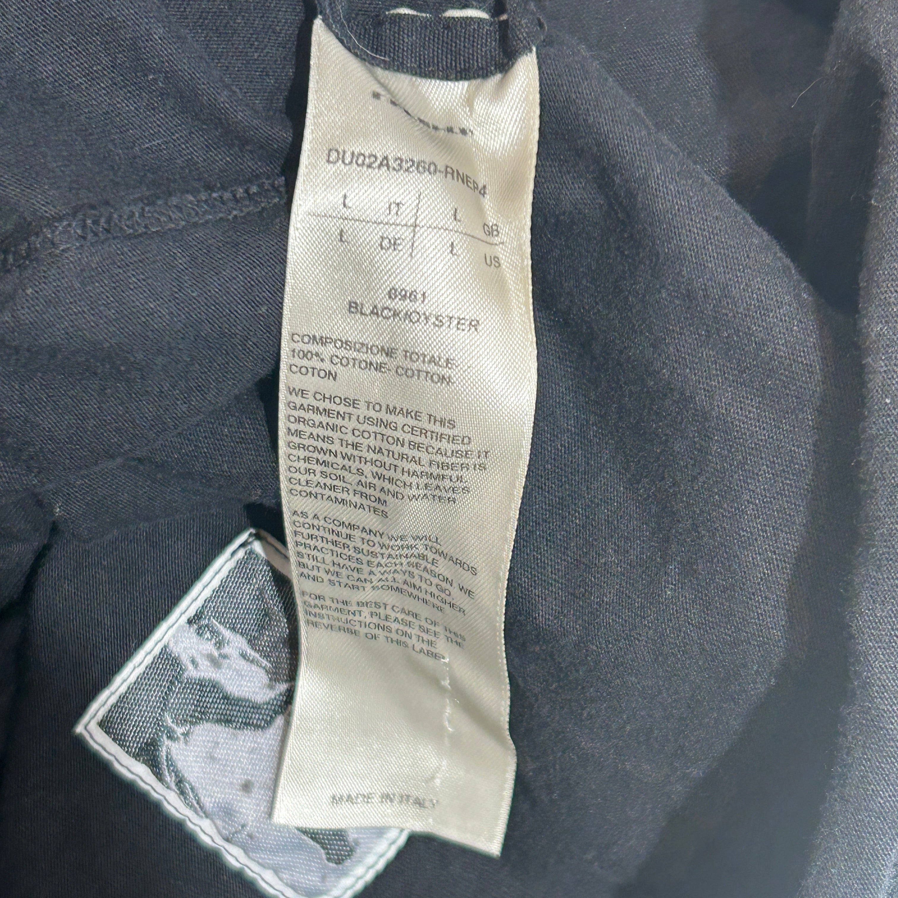 RICK OWENS DRKSHDW/LS T-Shirt/L/Cotton/BLK/drkshdw text logo view 3