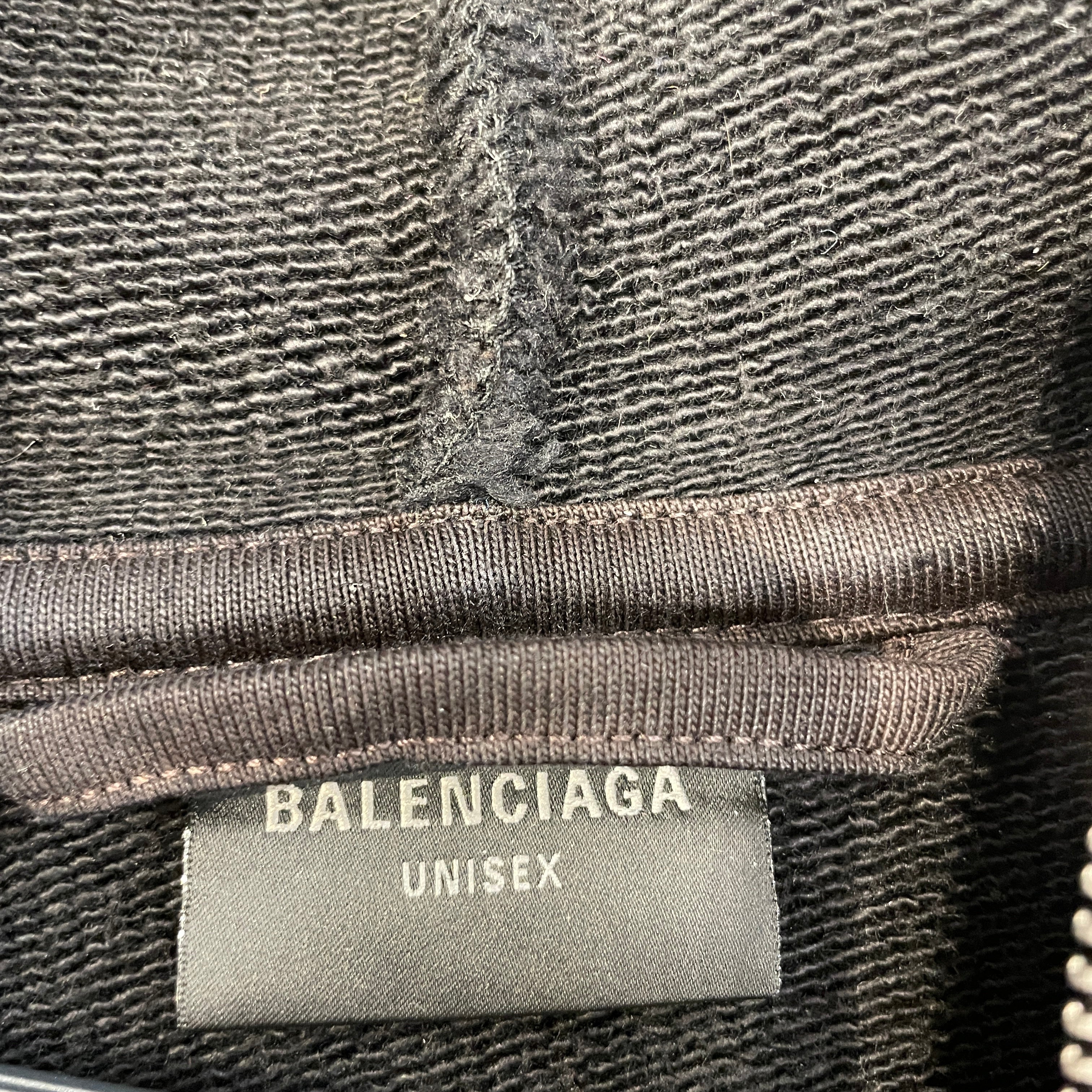 BALENCIAGA/Zip Up Hoodie/S/Cotton/BLK/ view 4