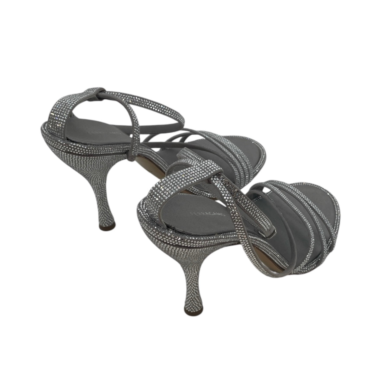 Salvatore Ferragamo/Heels/US 9/Leather/SLV/CRYSTAL SLINGBACK\RHINESTONE view 2