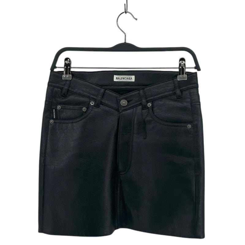 BALENCIAGA/Skirt/34/Leather/BLK/