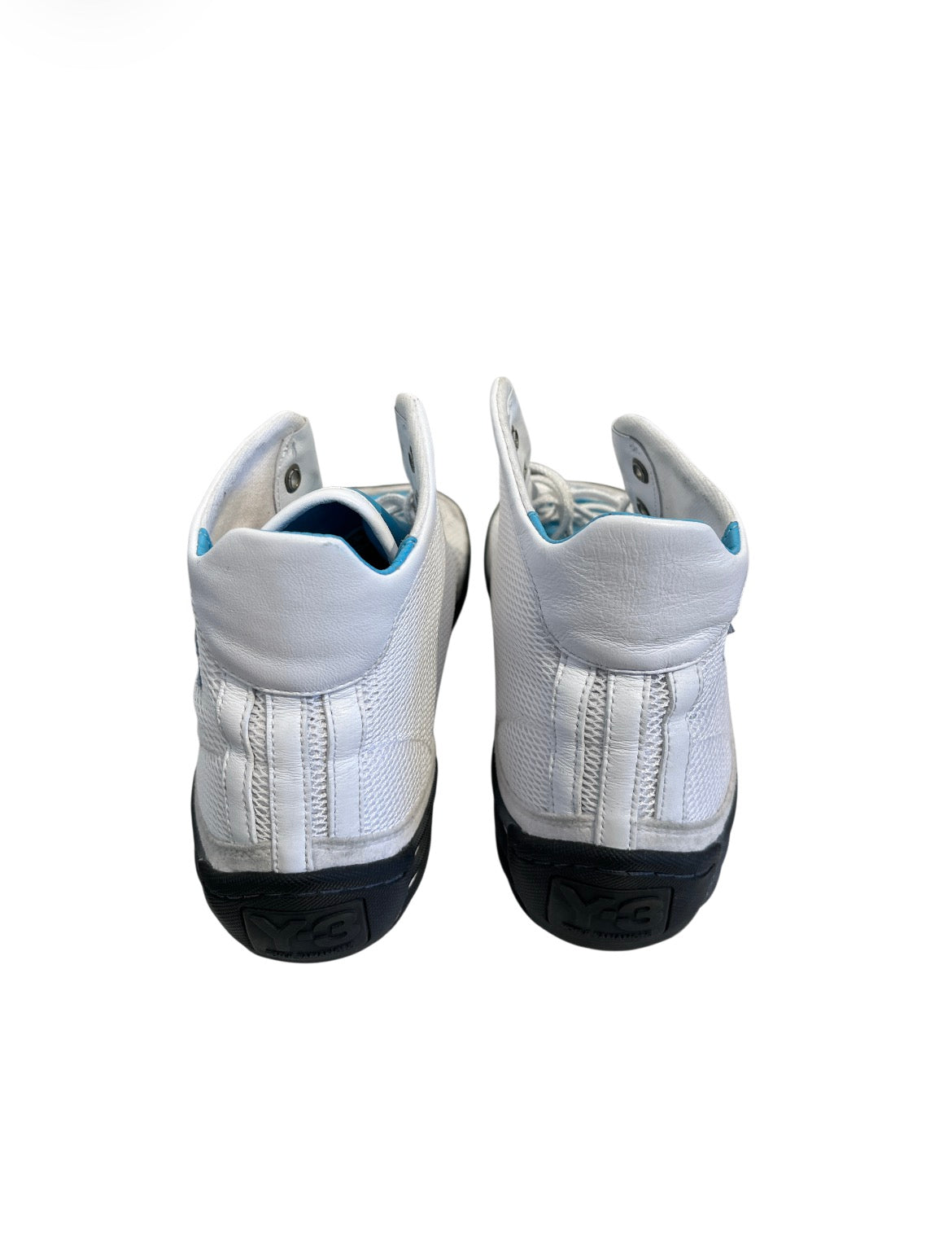 Y-3/Hi-Sneakers/US 9.5/Nylon/WHT/Y-3 new bball high tops view 2