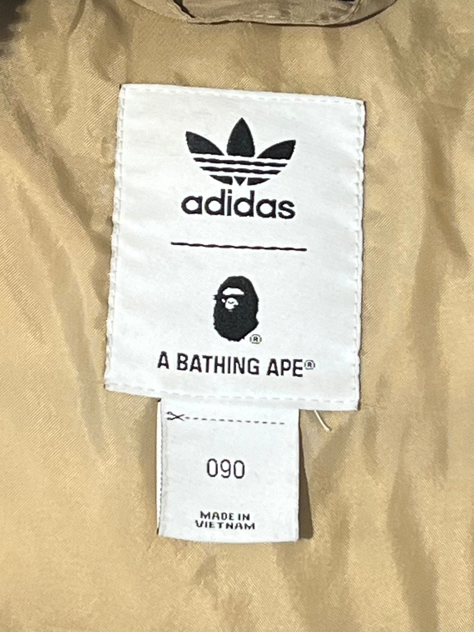 A BATHING APE/adidas/Puffer Jkt/S/Nylon/MLT/Camouflage/FULL ZIP COLLAB COAT view 3