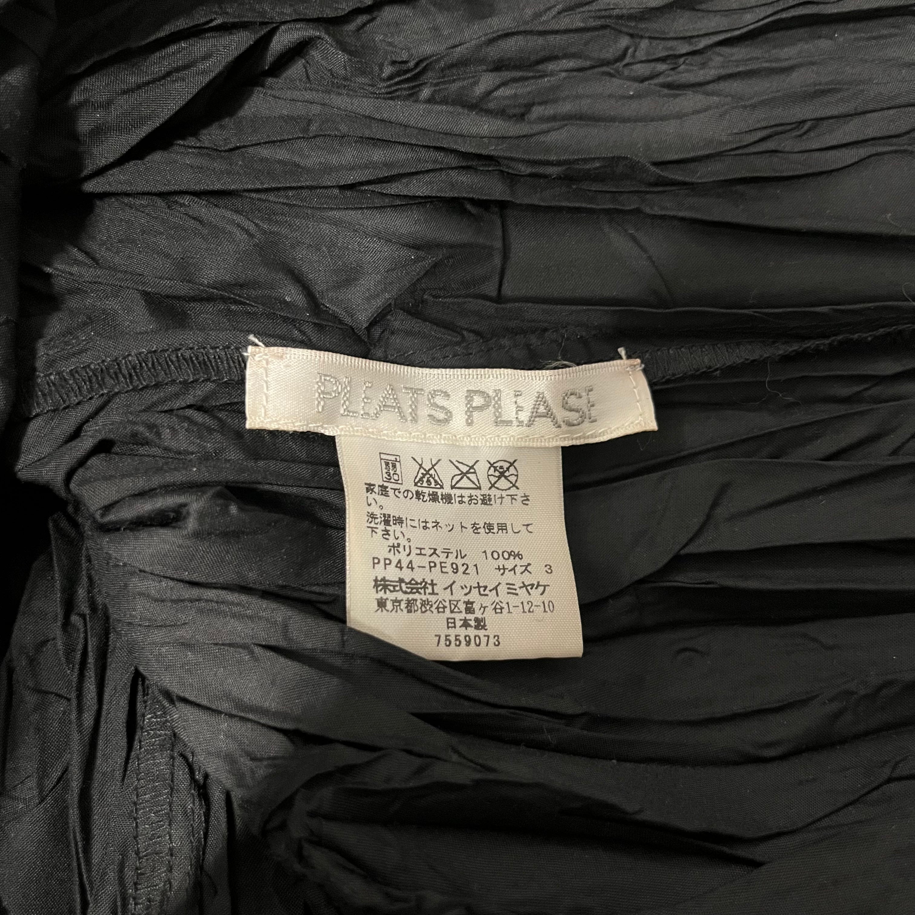 PLEATS PLEASE ISSEY MIYAKE/SL Blouse/S/Cotton/BLK/ view 3