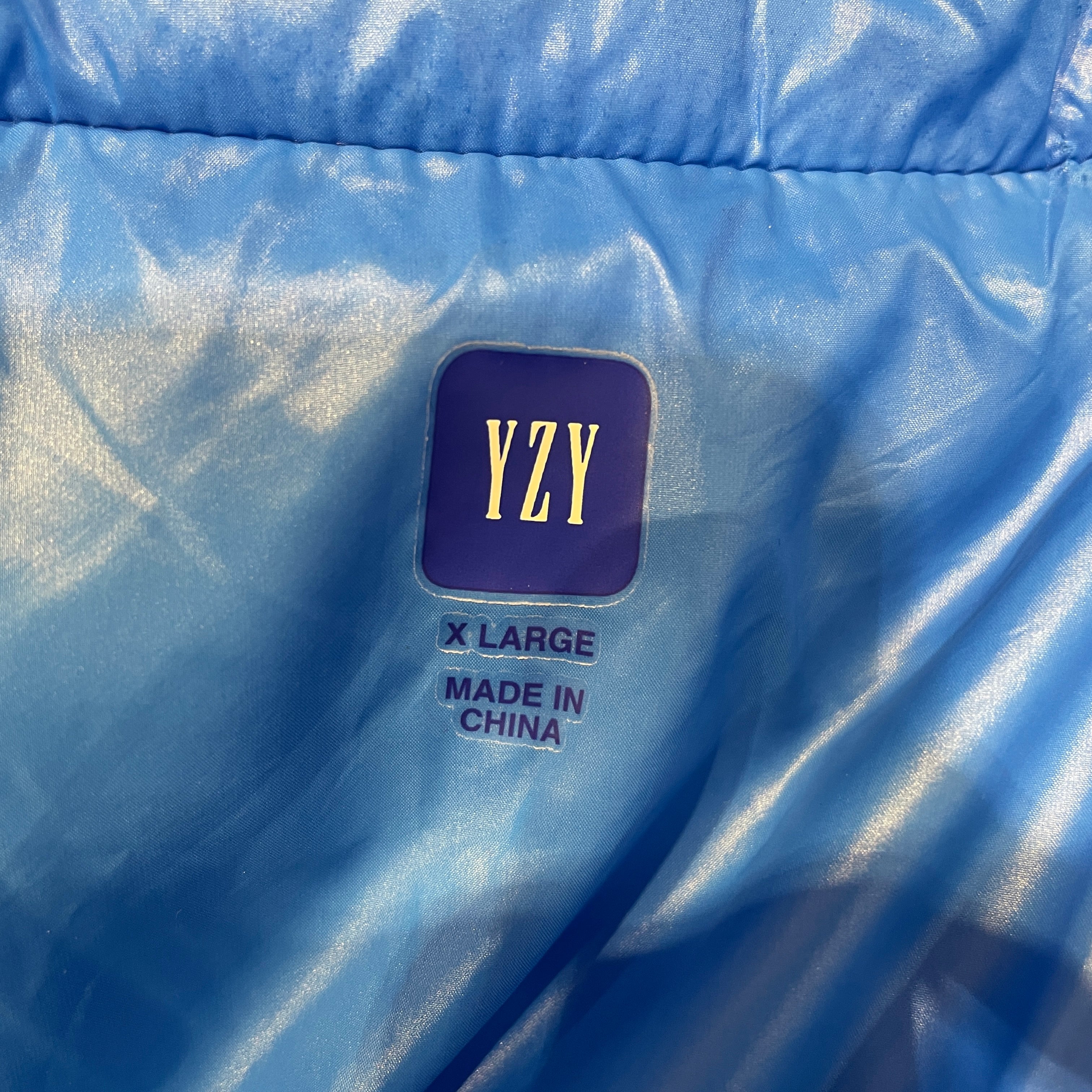 YEEZY/Puffer Jkt/XL/Nylon/BLU/ view 3