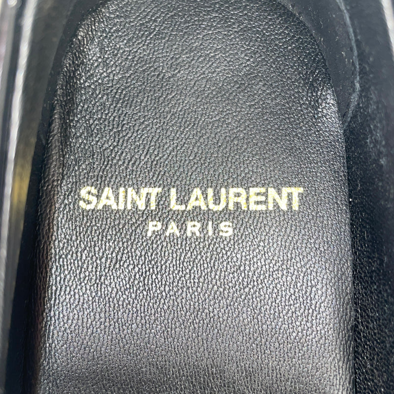 SAINT LAURENT/Loafers/EU 35/Leather/BLK/YSL ON RIGHT SHOE