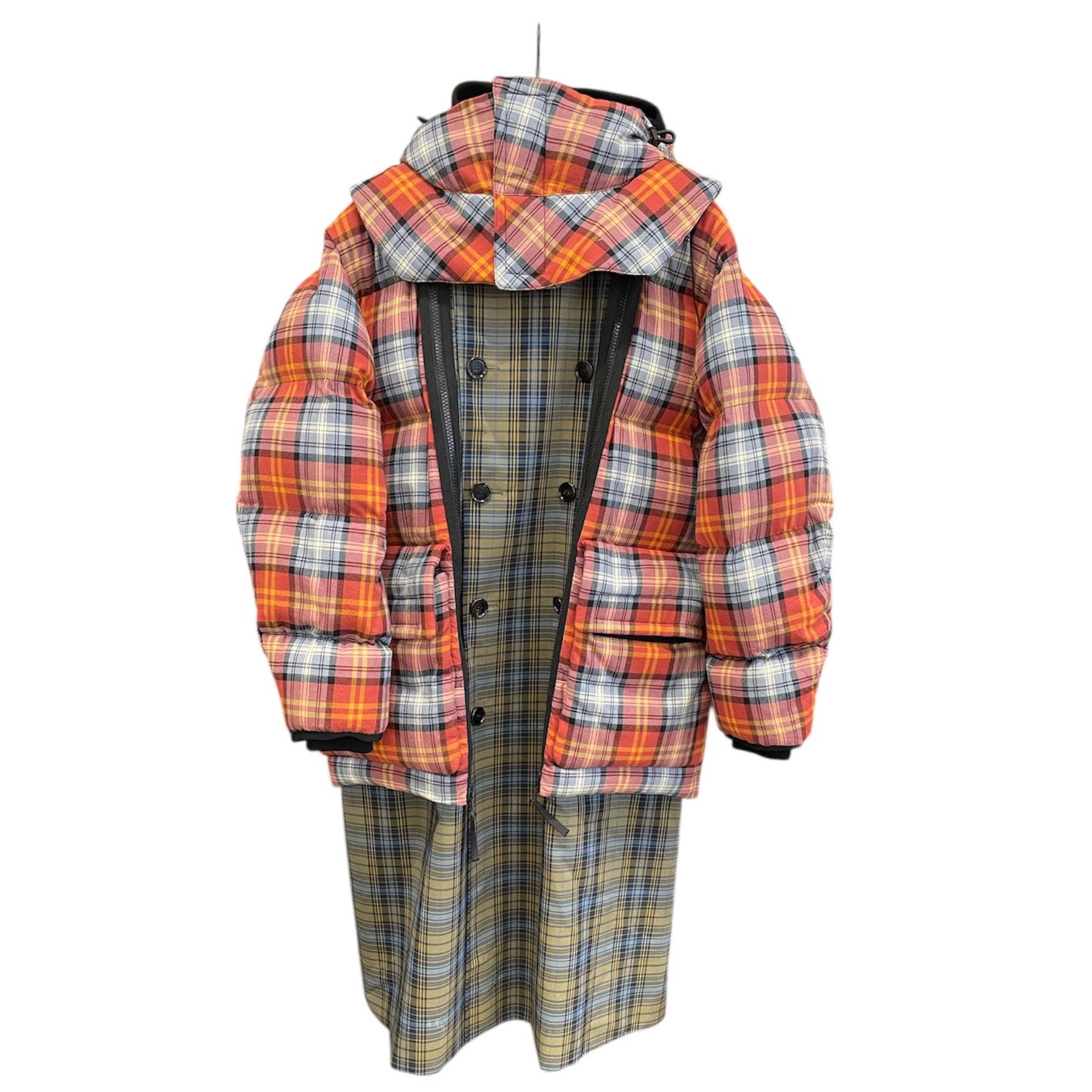 BURBERRY/Coat/M/Cotton/ORN/Plaid/HYBRID MODULAR ZIP COAT view 2