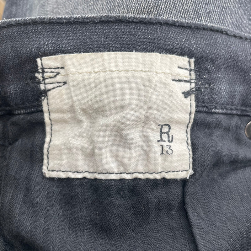 R13/Skinny Pants/25/Denim/IDG/Distressed/