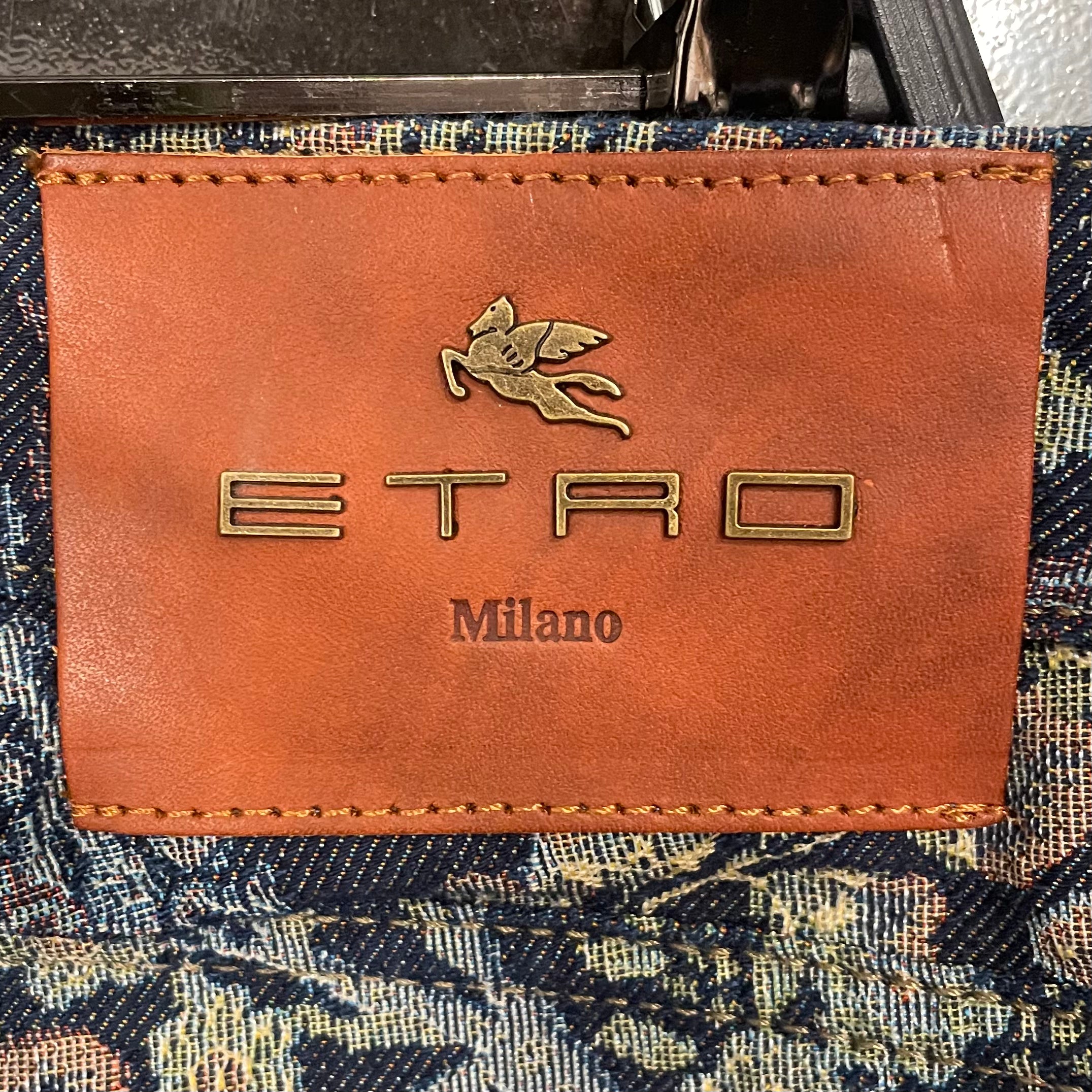 ETRO/Straight Pants/38/Cotton/BLU/ETRO FLORAL XL JKT NWT PANTS view 6
