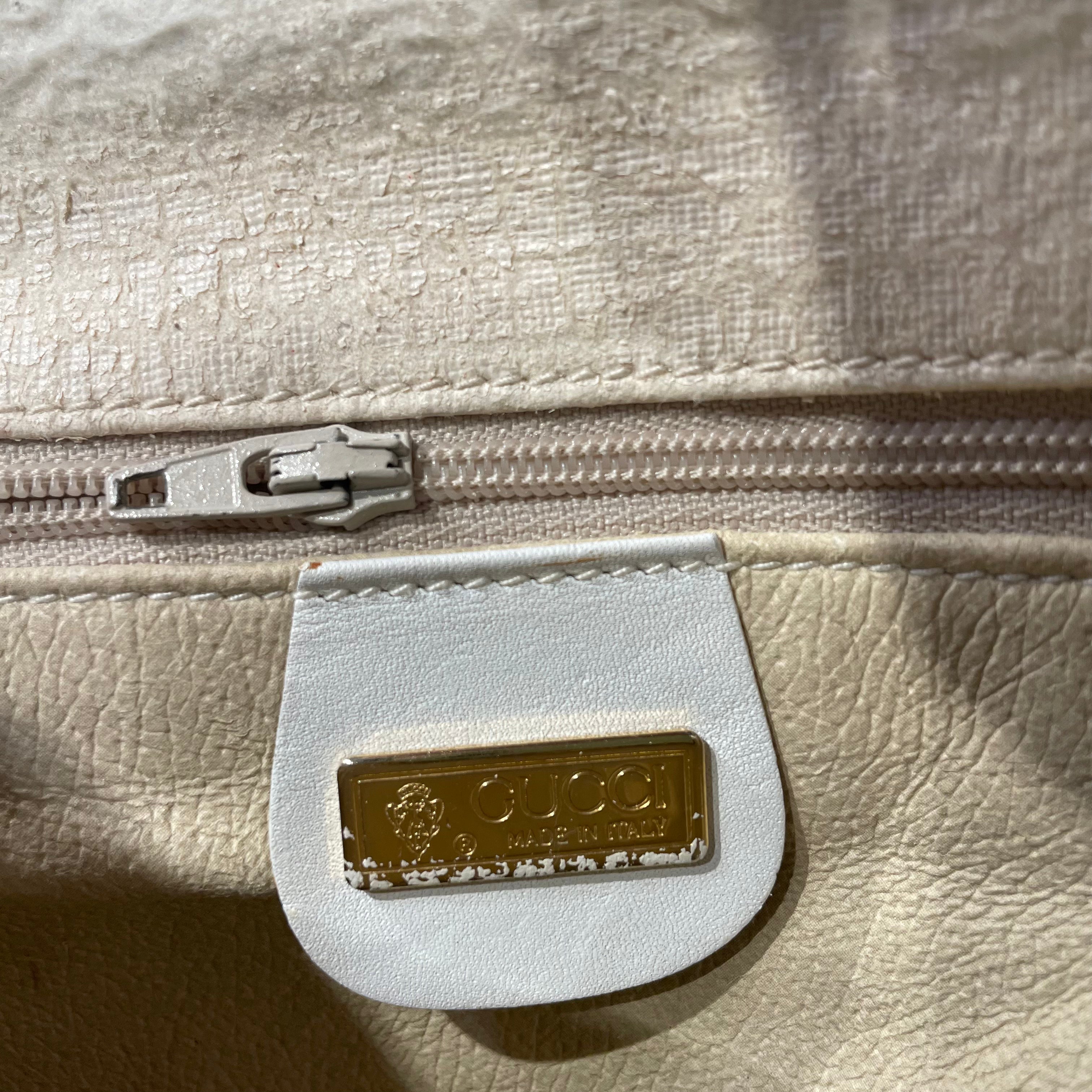 GUCCI/Bag/WHT/vtg satchel white view 4