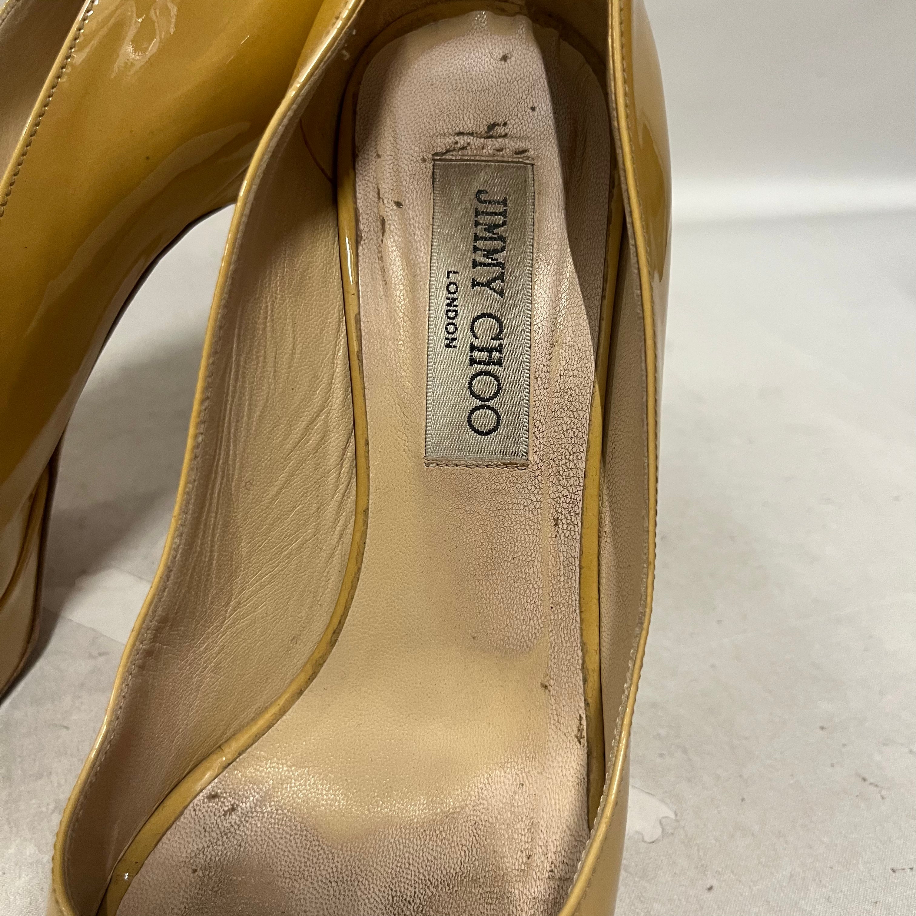 JIMMY CHOO/Heels/EU 38/Acrylic/GLD/jimmy choo gld pump heels view 4