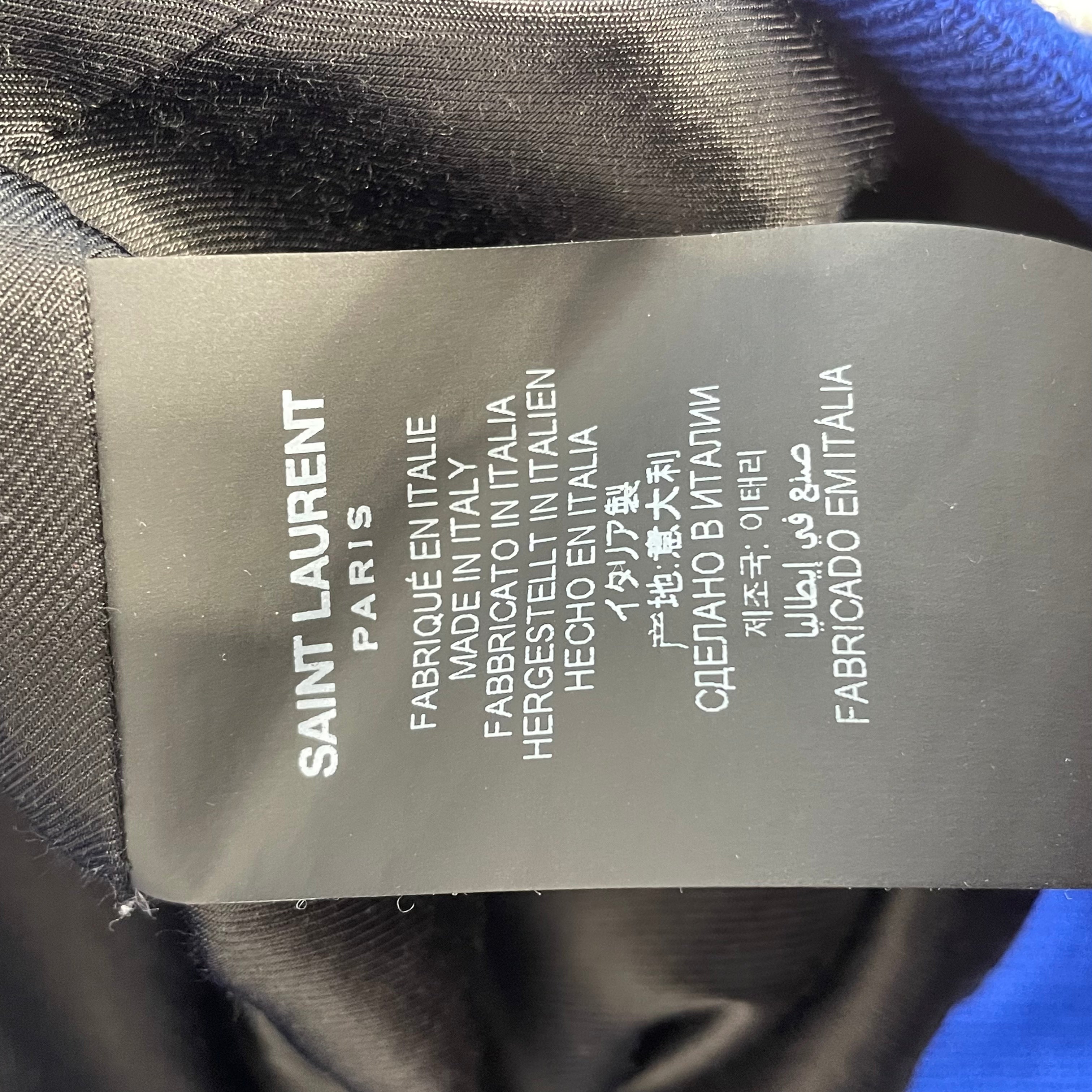 SAINT LAURENT/Souvenir Jkt/48/Wool/BLU/2021 TEDDY JACKET view 4