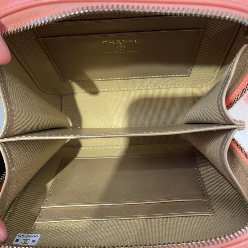 CHANEL/Cross Body Bag/Lambskin/PNK/QUILTED CC PEARL CRUSH