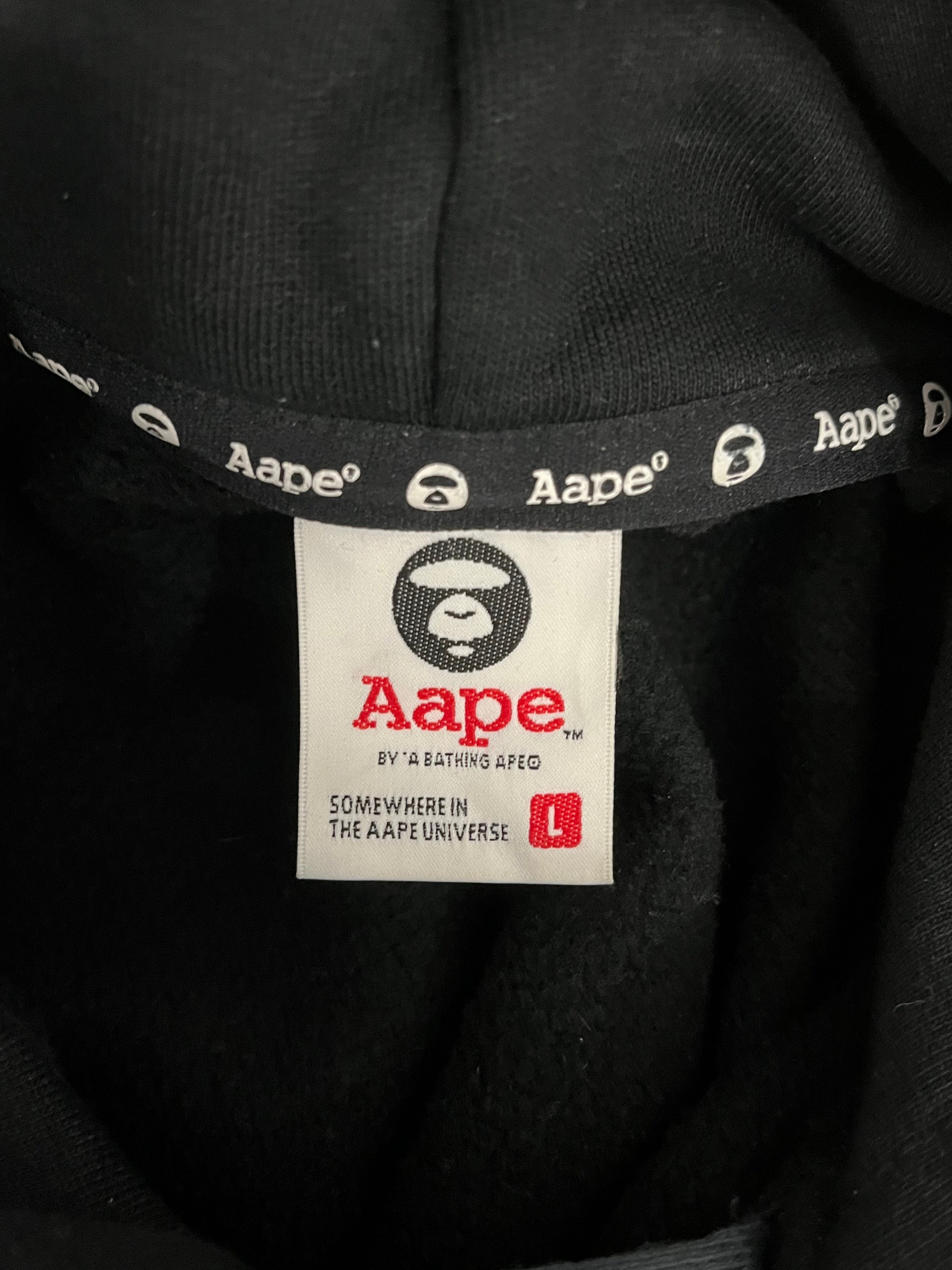 AAPE BY A BATHING APE/Hoodie/L/Cotton/BLK/HALF CAMO SLEEVE HOODIE view 3