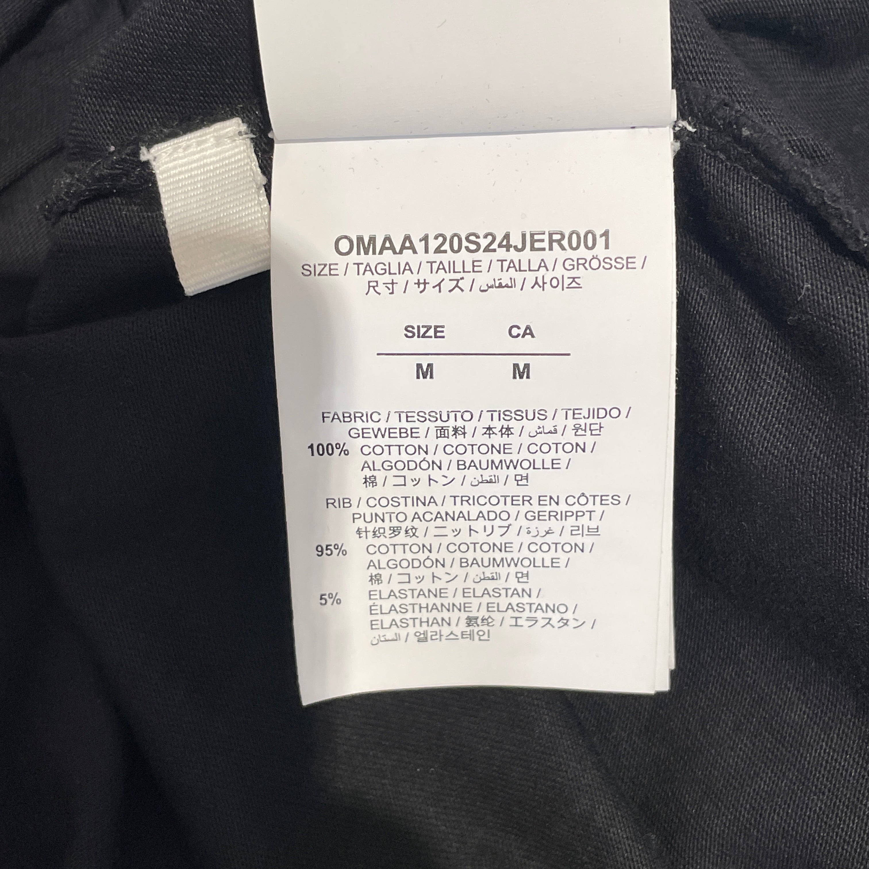 OFF-WHITE/T-Shirt/M/Cotton/BLK/Graphic/LOGO EMBROIDERED view 5