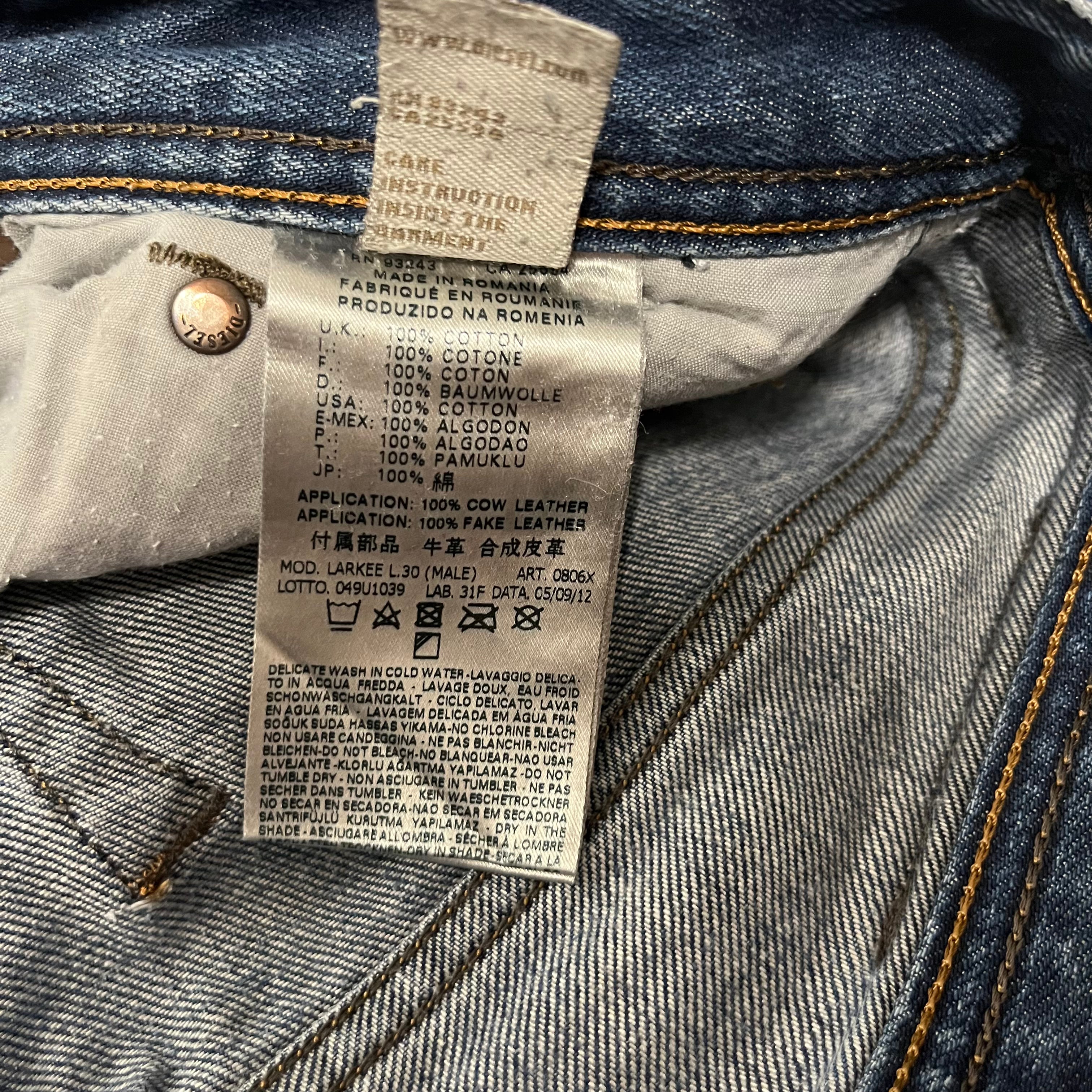 DIESEL/Straight Pants/32/Cotton/BLU/ view 4