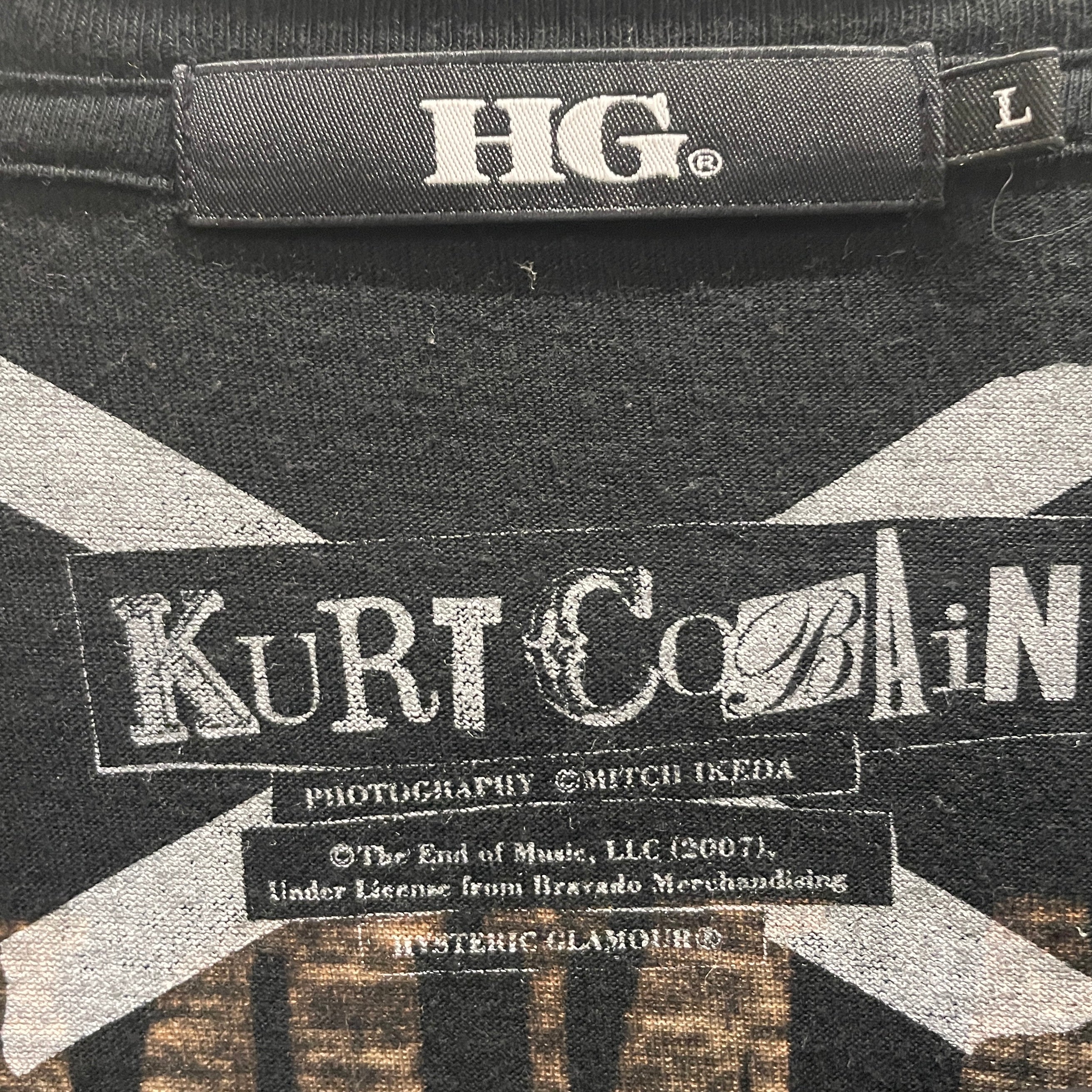 HYSTERIC GLAMOUR/T-Shirt/L/Cotton/BLK/Graphic/KURT COBAIN view 3