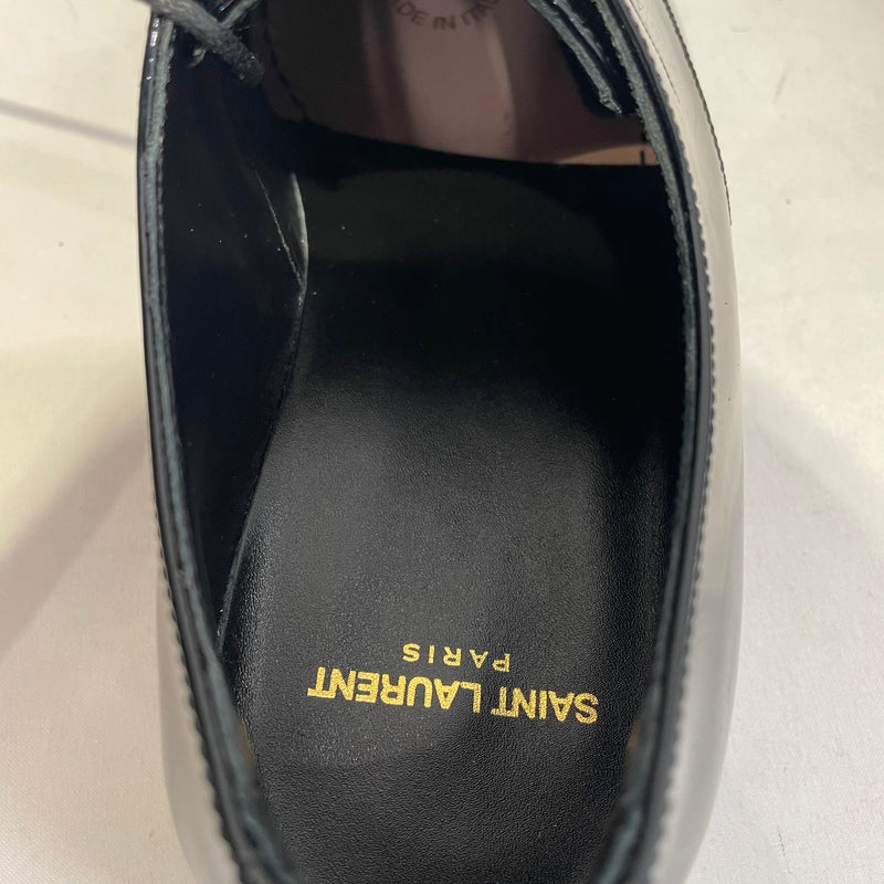 YVES SAINT LAURENT/Dress Shoes/EU 40/Leather/BLK/Patent/