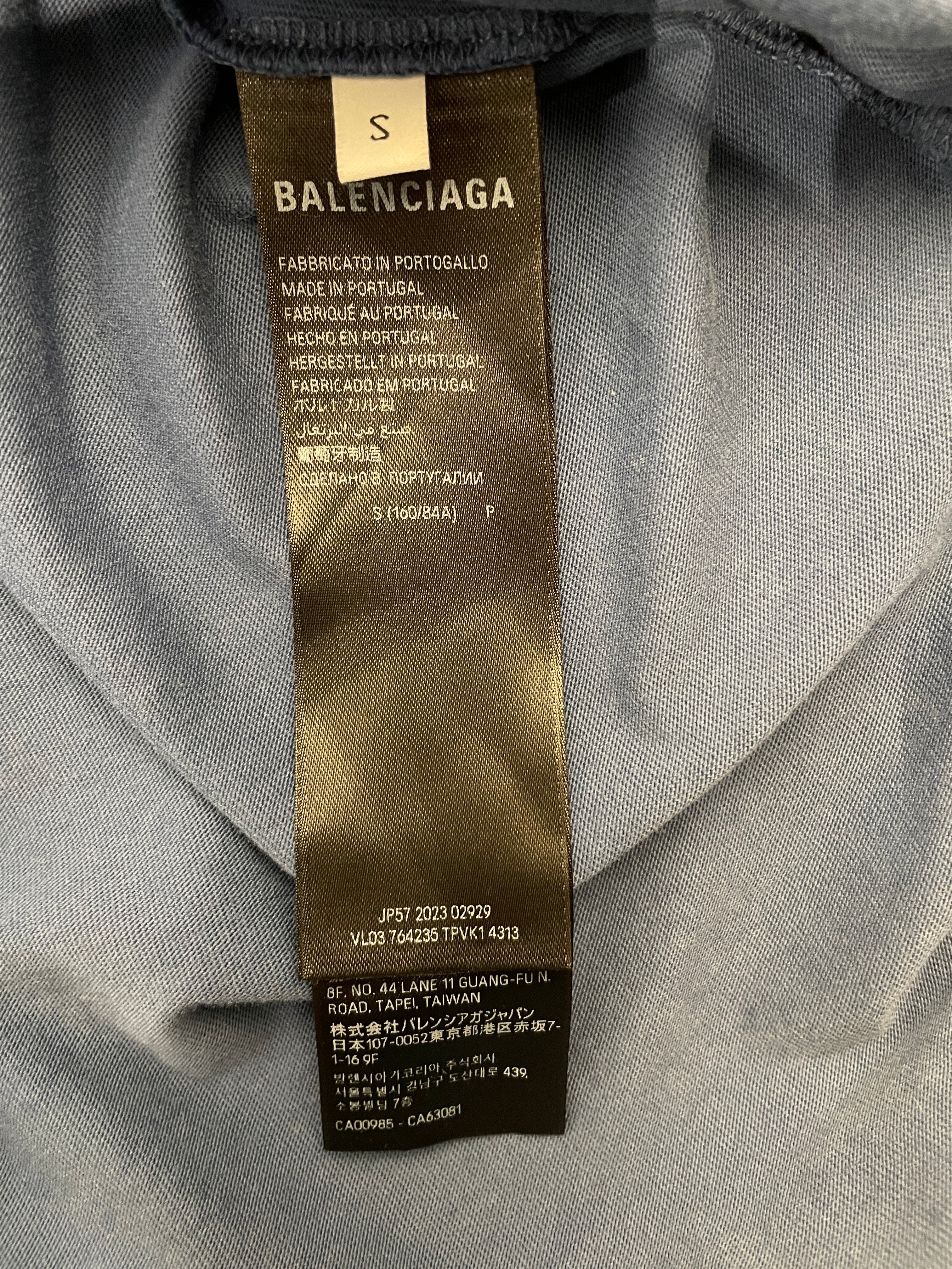 BALENCIAGA/T-Shirt/S/Cotton/IDG/LIGHTWASH TEE view 4