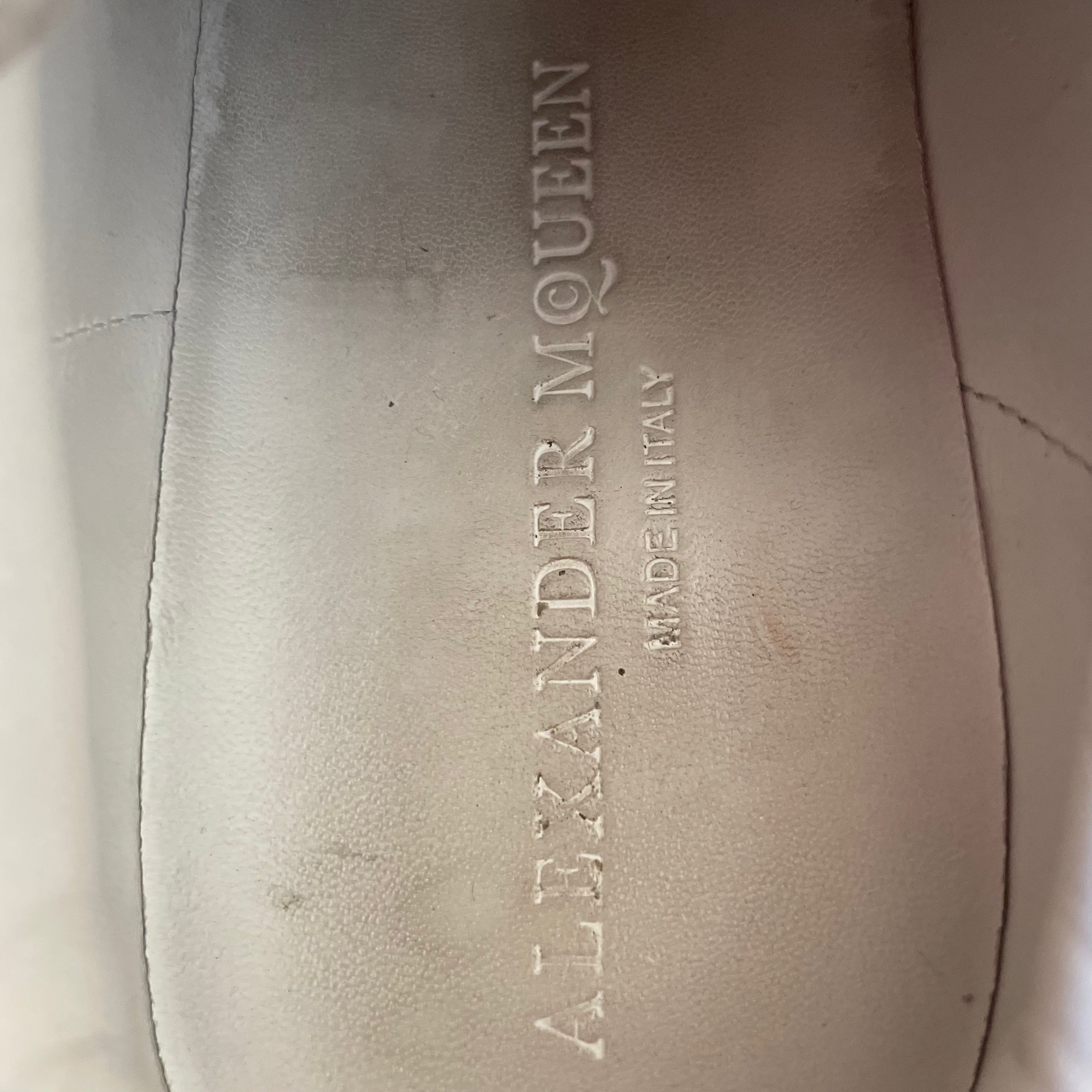 Alexander McQueen/Low-Sneakers/EU 40/Leather/WHT/OVERSZIED SUEDE HEEL view 3