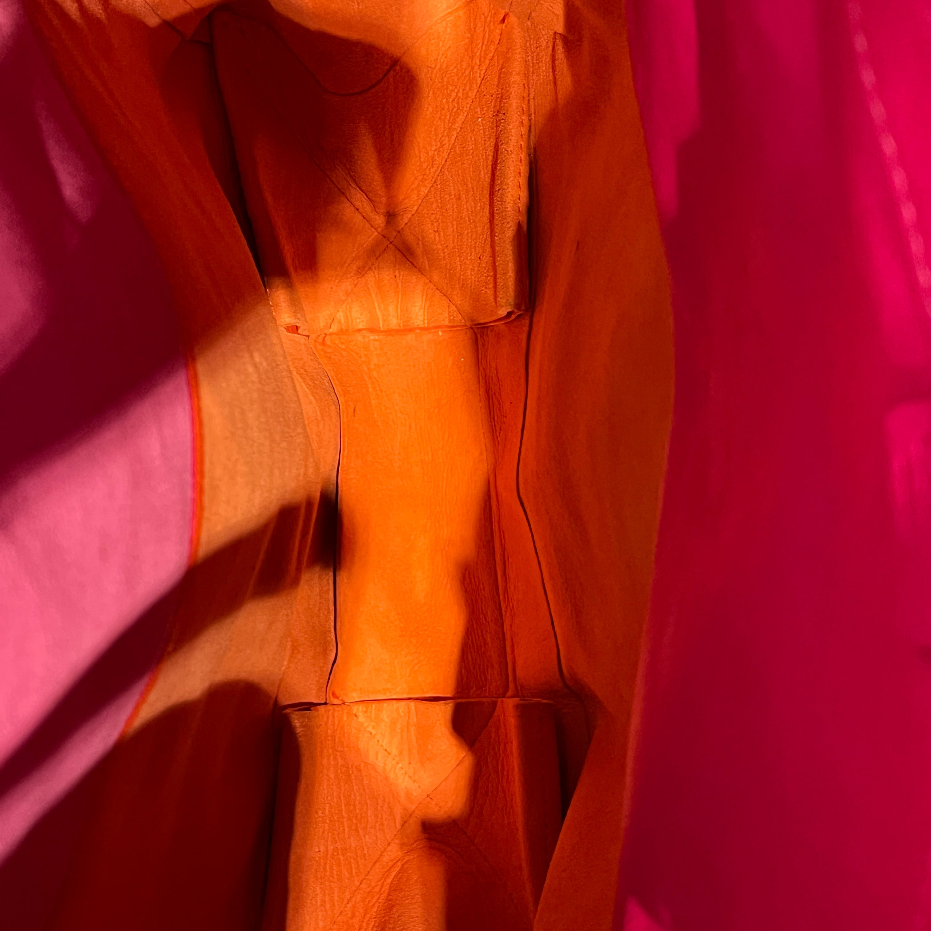 CELINE/Hand Bag/Leather/PNK/PINK ORANGE view 4