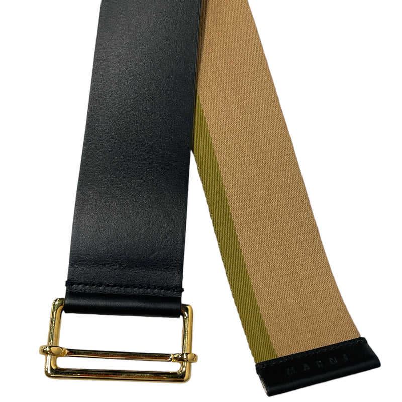 MARNI/Belt/L/Stripe/Leather/BEG/