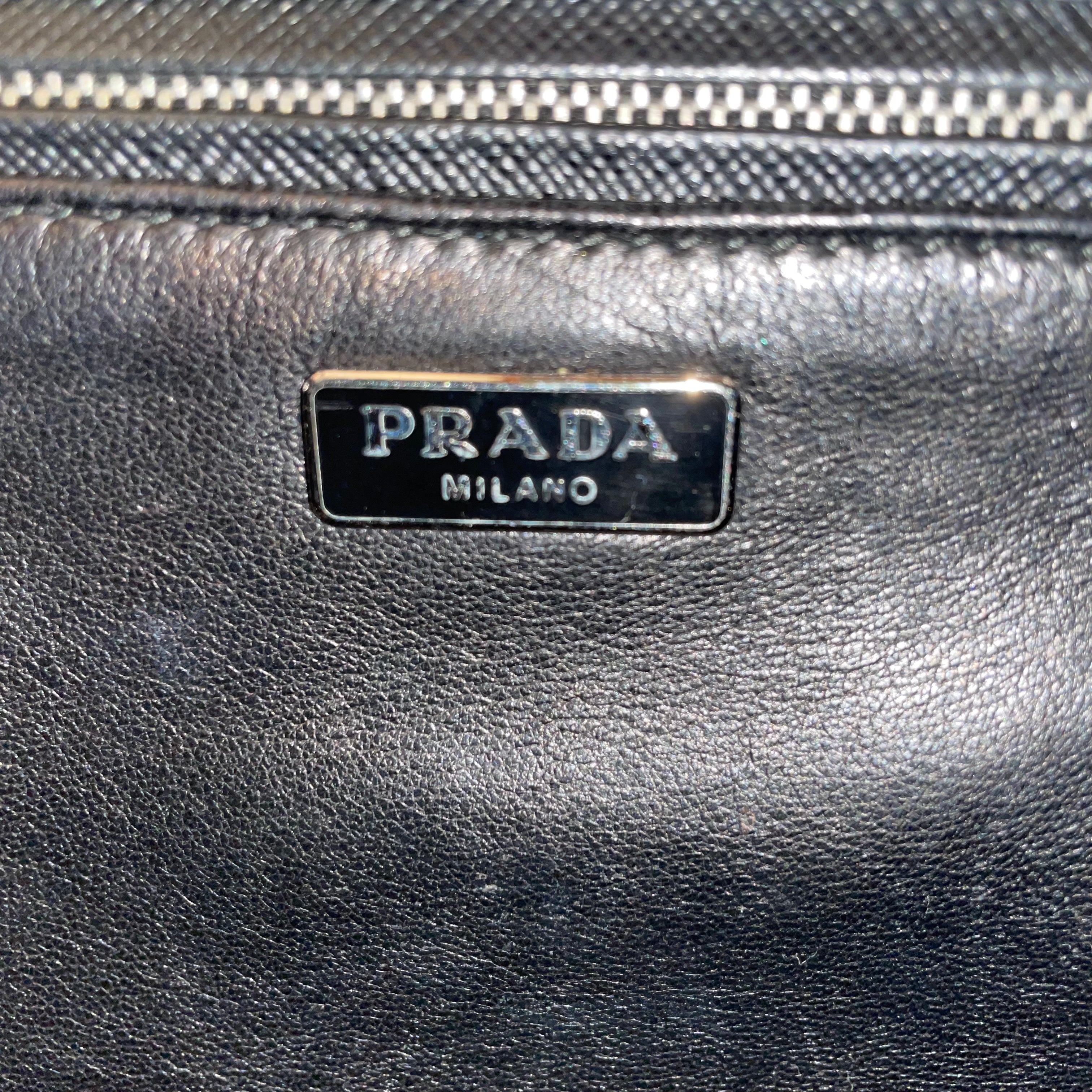 PRADA/Hand Bag/Leather/BLK/SAFFIANO GIRL FACE HANDLE BAG view 4
