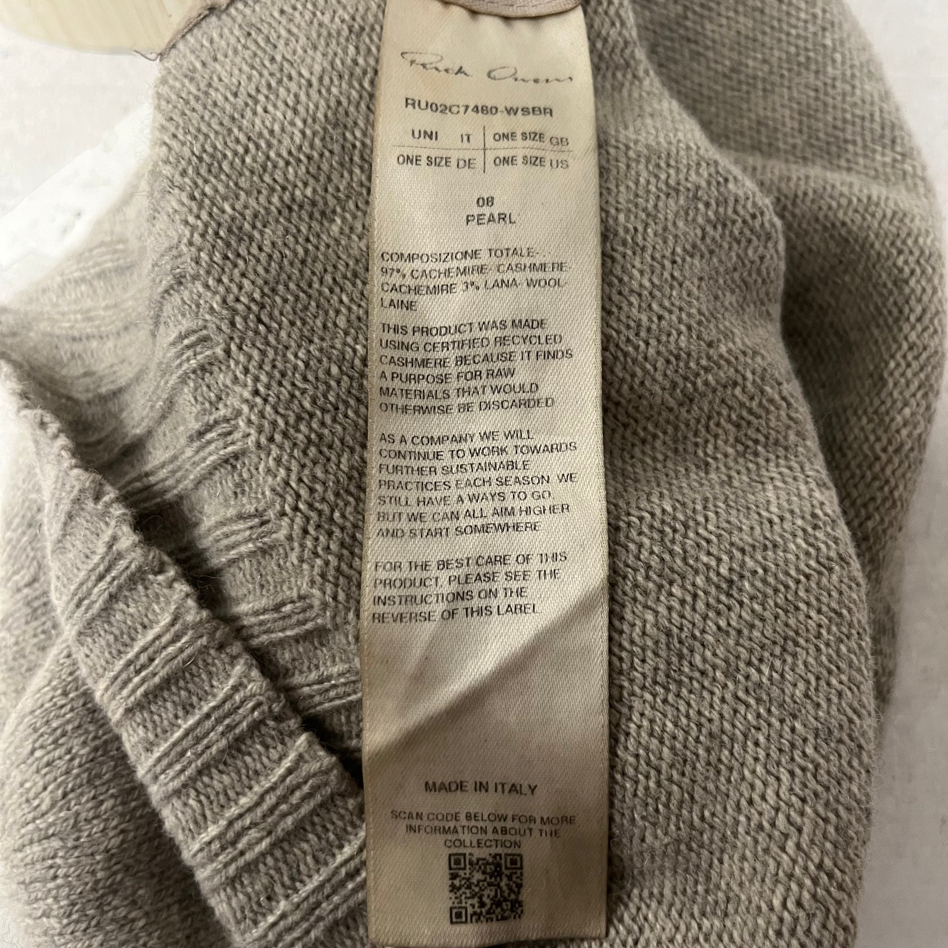 Rick Owens/Beanie/OS/Cotton/GRY/M's/luxor mask view 3